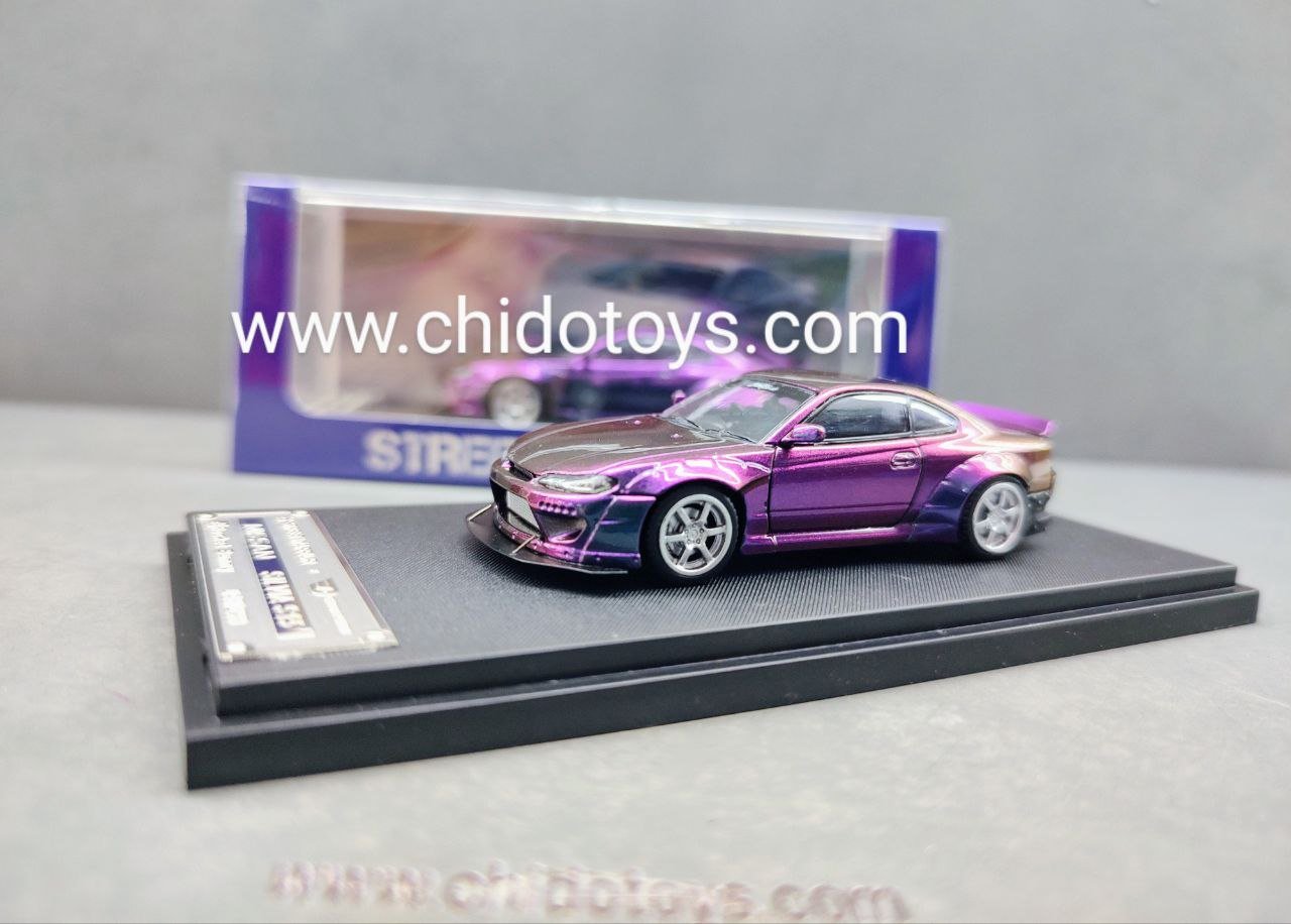 Auto a escala marca Street Weapon modelo Nissan Silvia RocketBunny. - Chido Toys