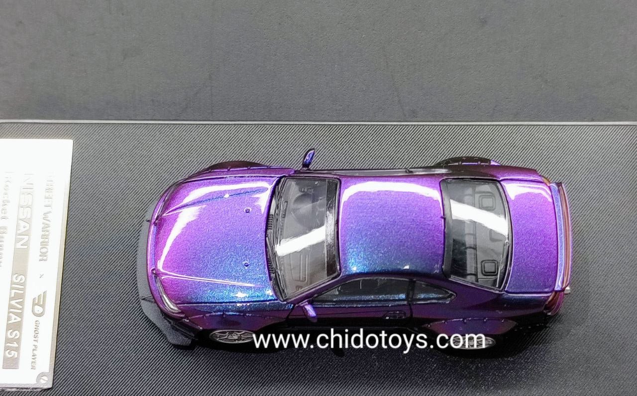 Auto a escala marca Street Weapon modelo Nissan Silvia RocketBunny. - Chido Toys