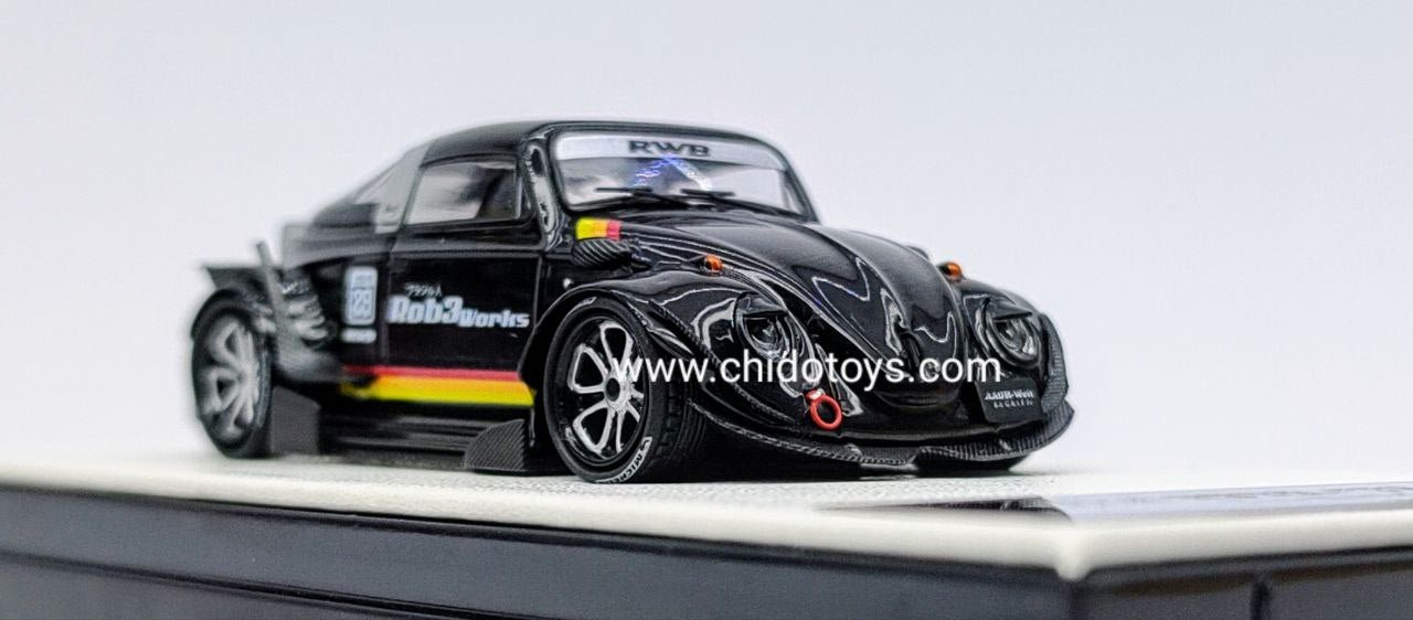 Auto a escala marca Time Micro, Modelo Beetle Negro - Chido Toys