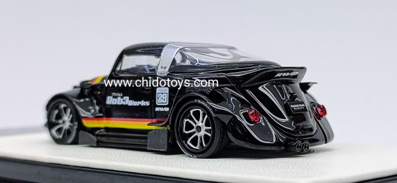 Auto a escala marca Time Micro, Modelo Beetle Negro - Chido Toys