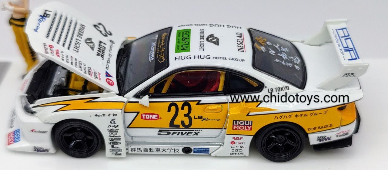 Auto a escala marca Time Micro, Modelo LBWK Silvia S15 #23 - Chido Toys