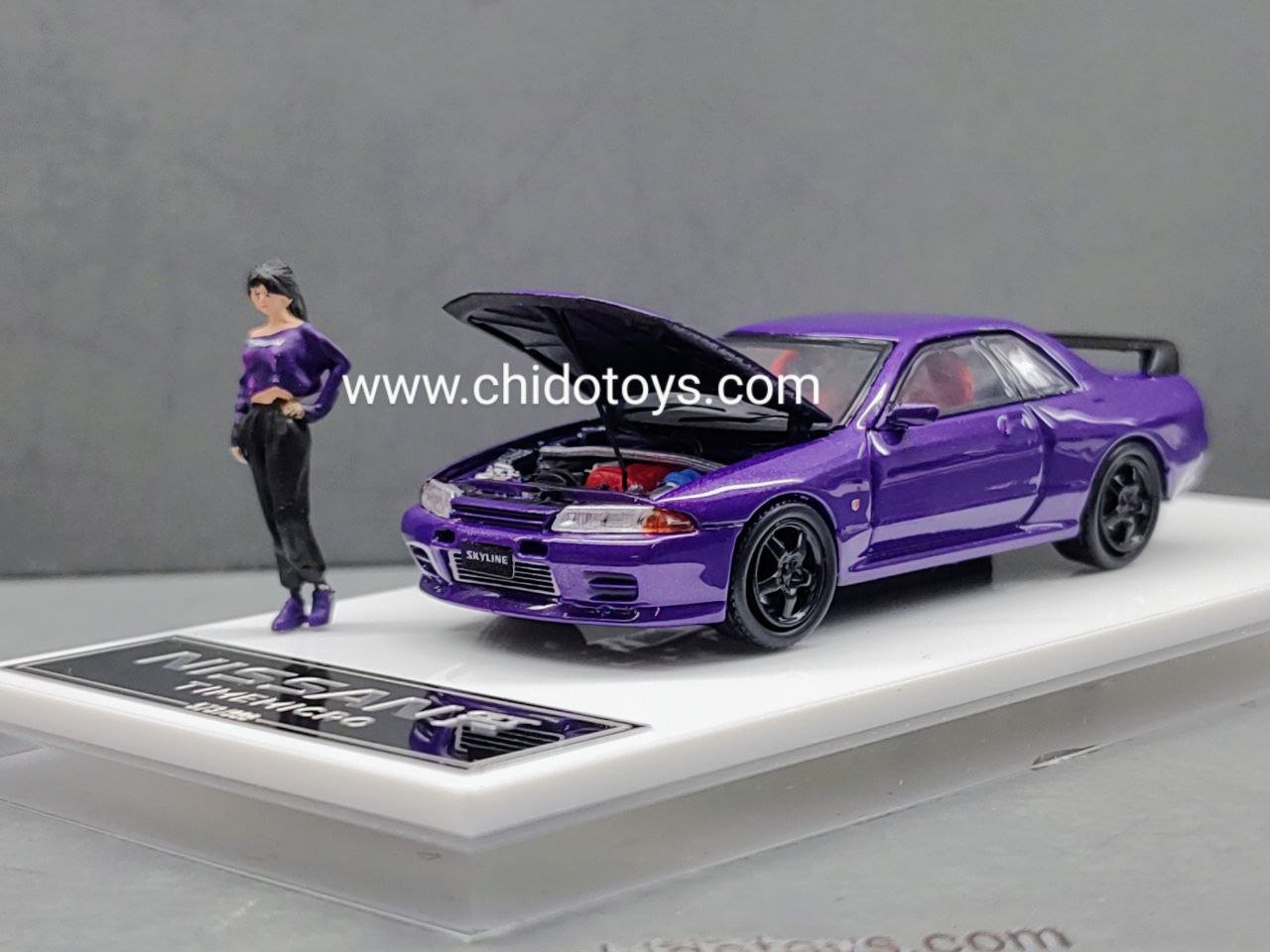 Auto a escala marca Time Micro Modelo Nissan GTR R32 - Chido Toys