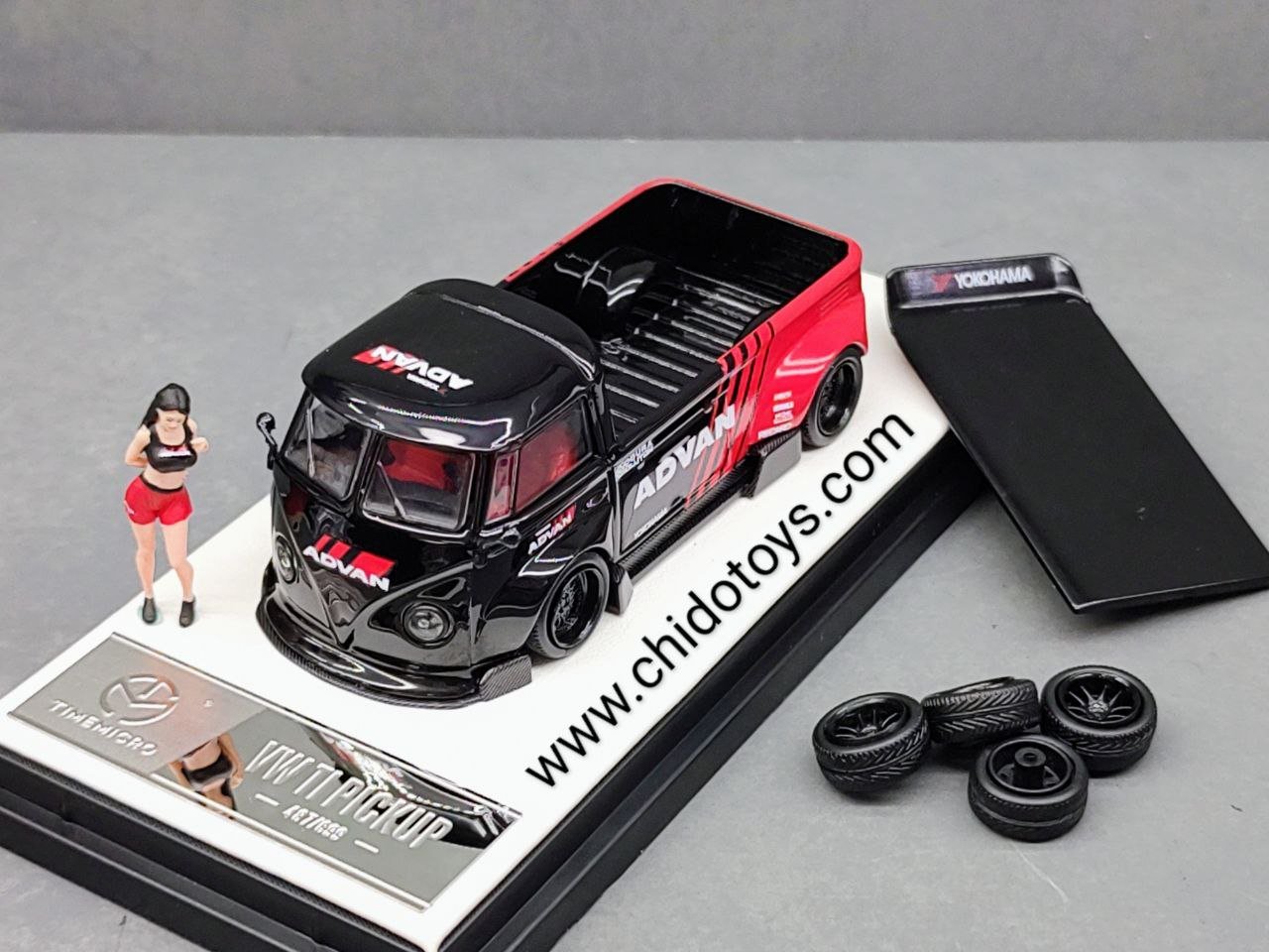 Auto a escala marca Time Micro, Modelo Volkswagen T1 Pickup Advan - Chido Toys