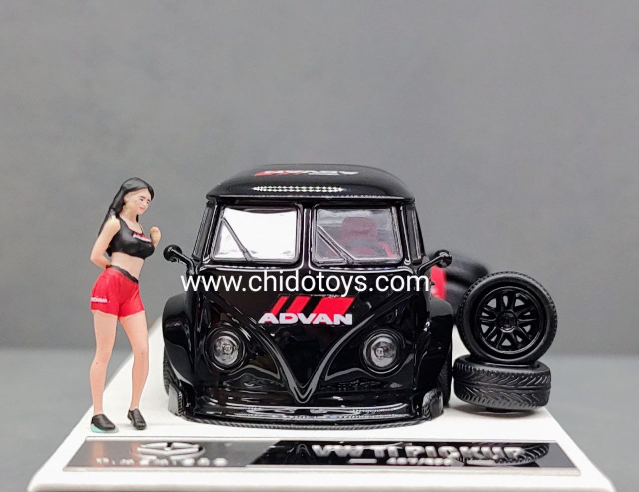 Auto a escala marca Time Micro, Modelo Volkswagen T1 Pickup Advan - Chido Toys