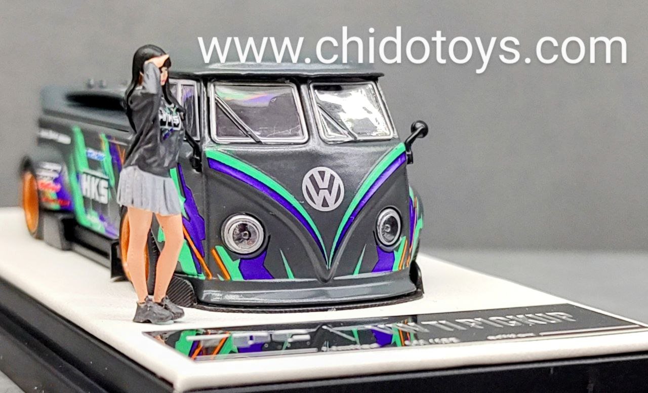 Auto a escala marca TPC, Modelo Volkswagen T1 Pickup HKS - Chido Toys