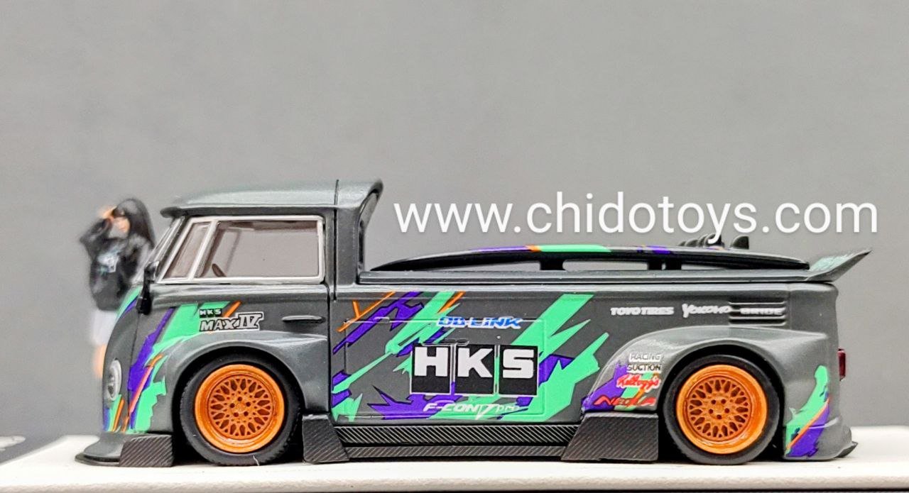 Auto a escala marca TPC, Modelo Volkswagen T1 Pickup HKS - Chido Toys