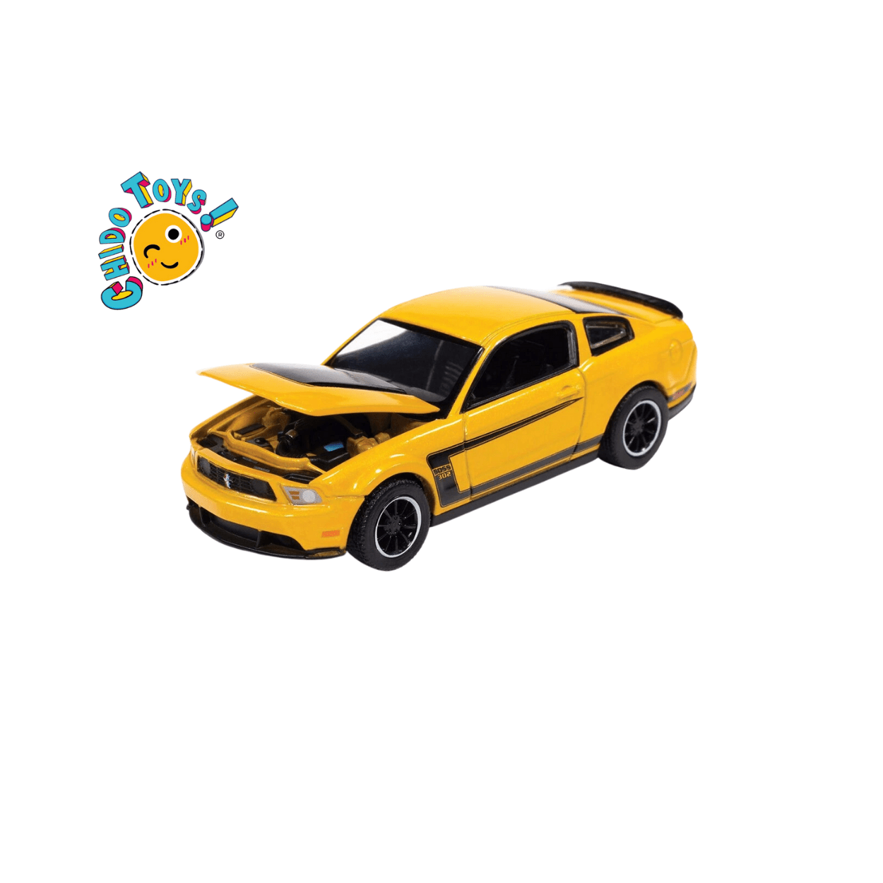 Auto World – 2012 Ford Mustang Boss 302 Amarillo | Escala 1:64 | Modern Muscle - Chido Toys