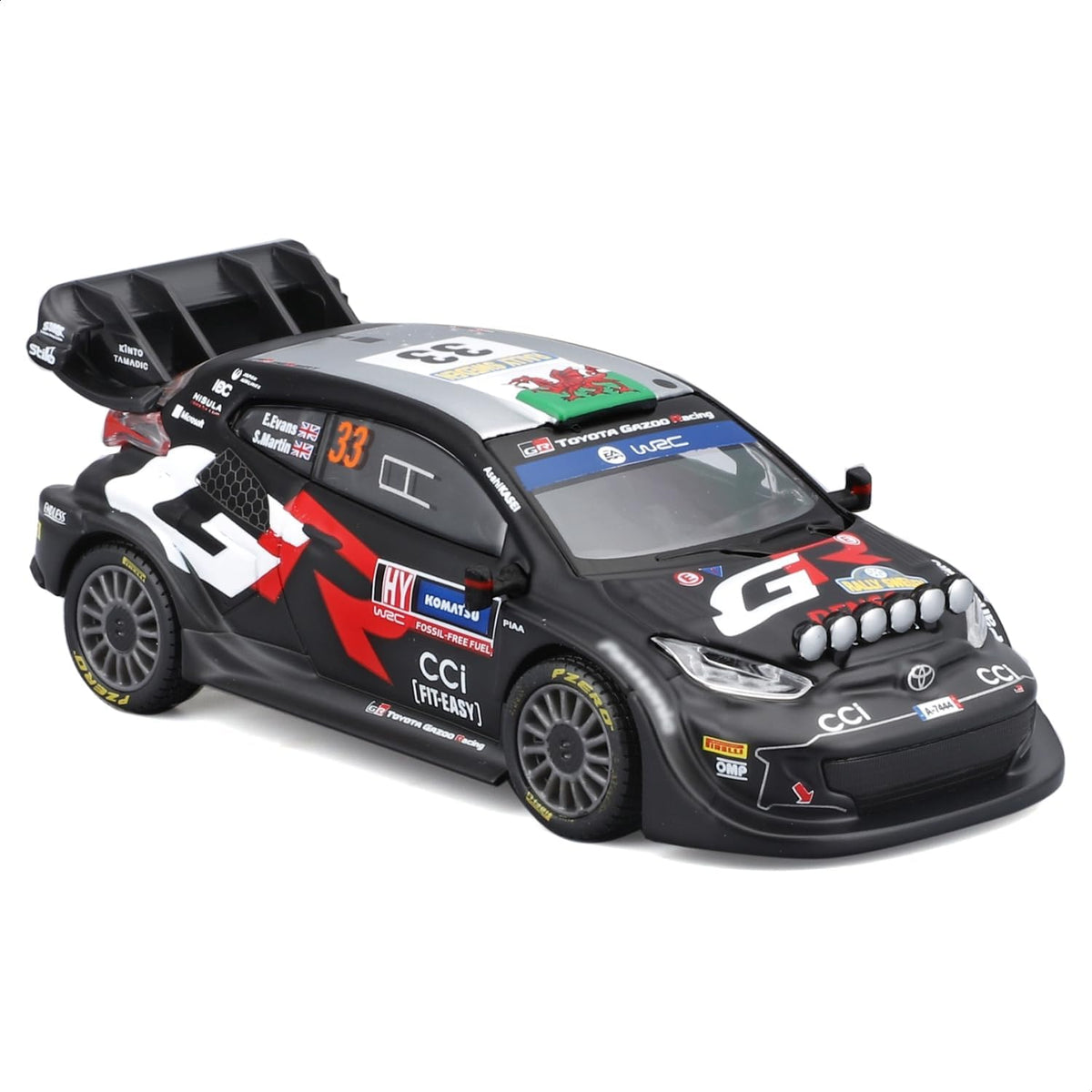Bburago Toyota GR Yaris Rally1 Hybrid #33 WRC 1:43 Rally Suecia - Chido Toys