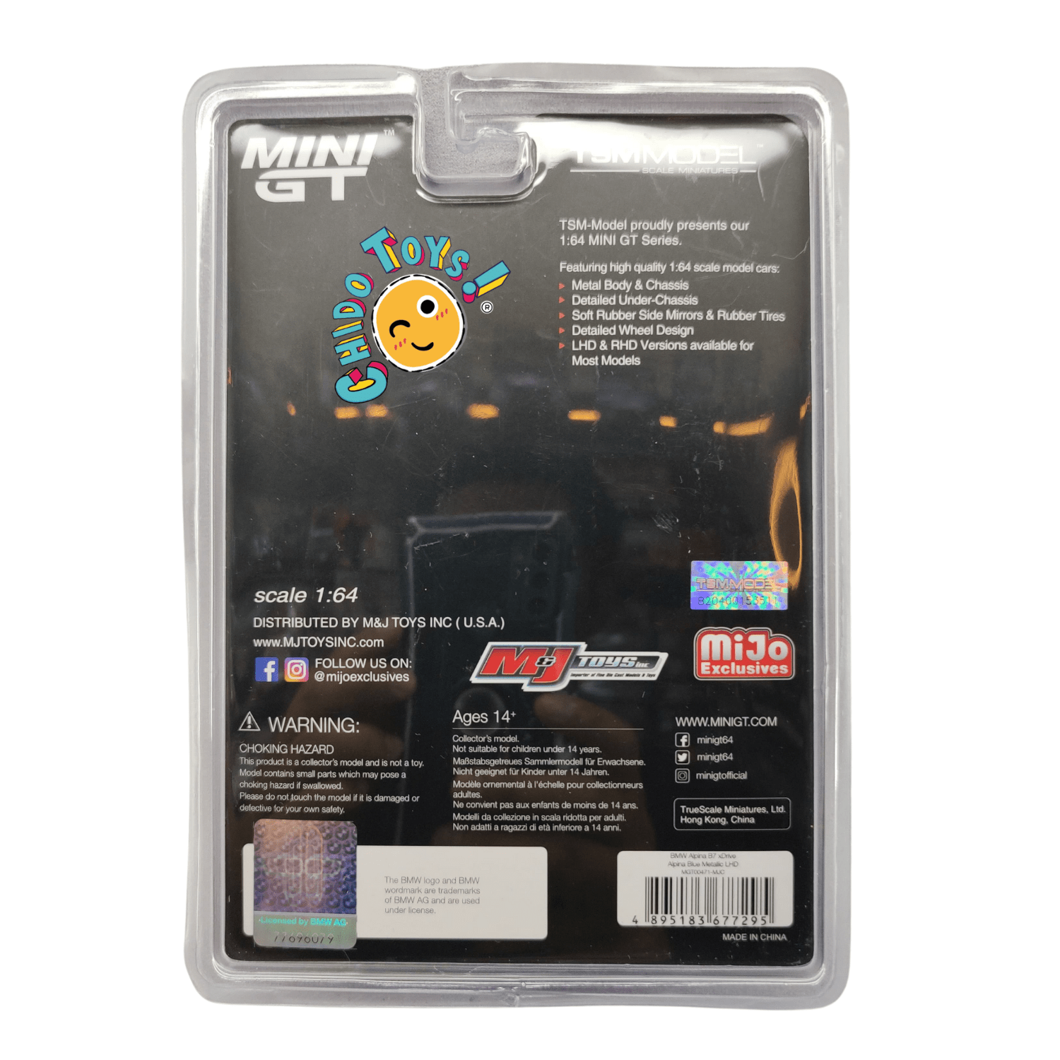 BMW Alpina B7 xDrive Alpina Blue Metallic CHASE 1:64 – Mini GT - Chido Toys