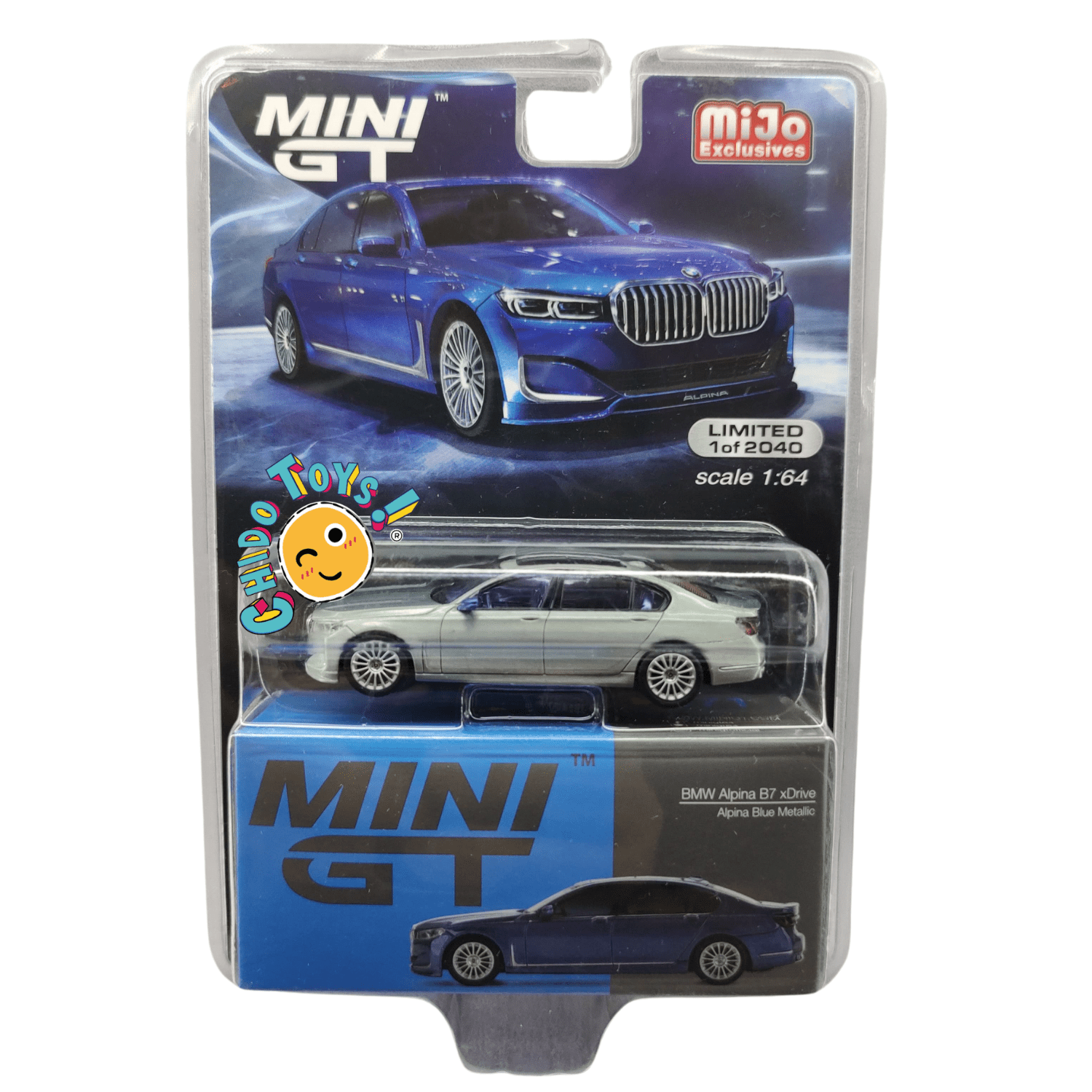 BMW Alpina B7 xDrive Alpina Blue Metallic CHASE 1:64 – Mini GT - Chido Toys