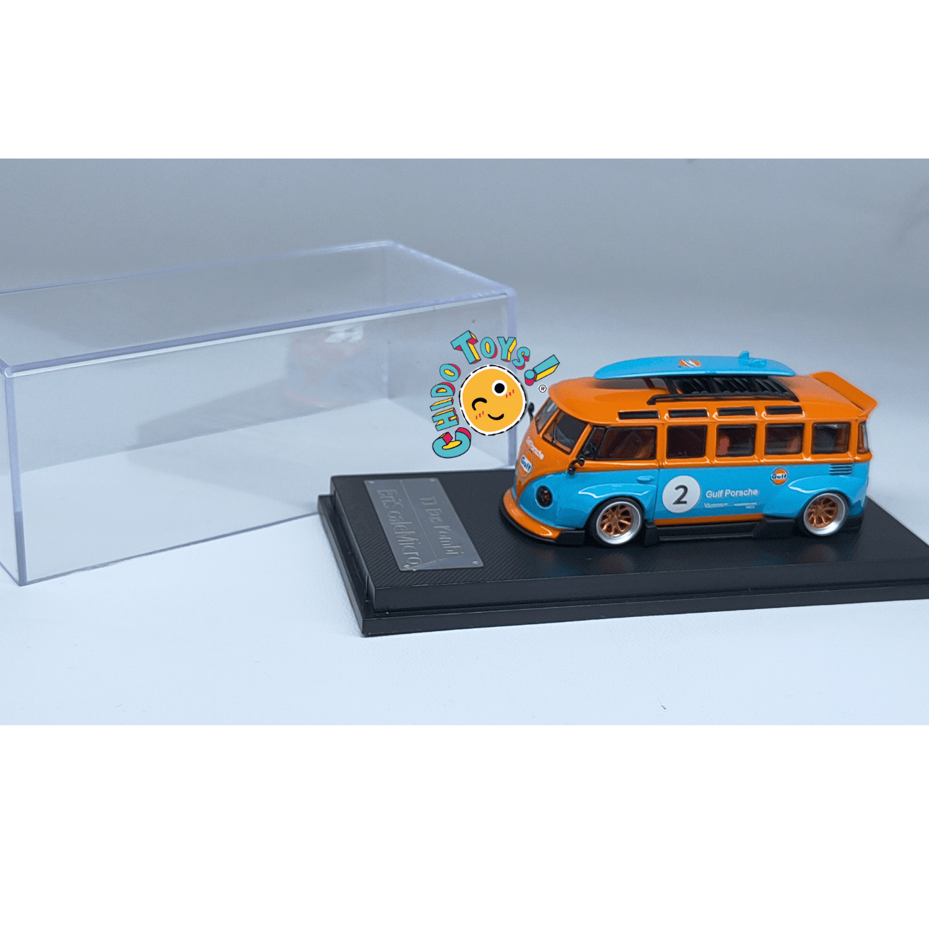Briscale Micro VW Bus Kombi Gulf Porsche 1:64 capelo acrílico - Chido Toys