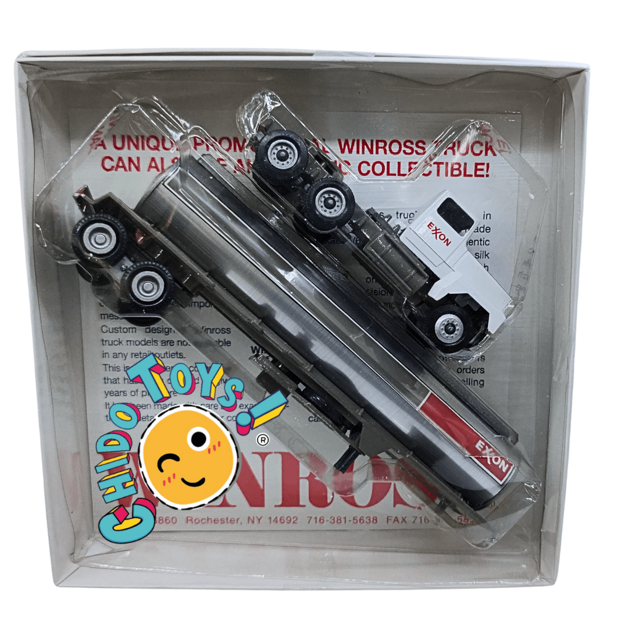 Camión Winross EXXON Pipa a Escala 1:64 – Edición Promocional Vintage USA - Chido Toys