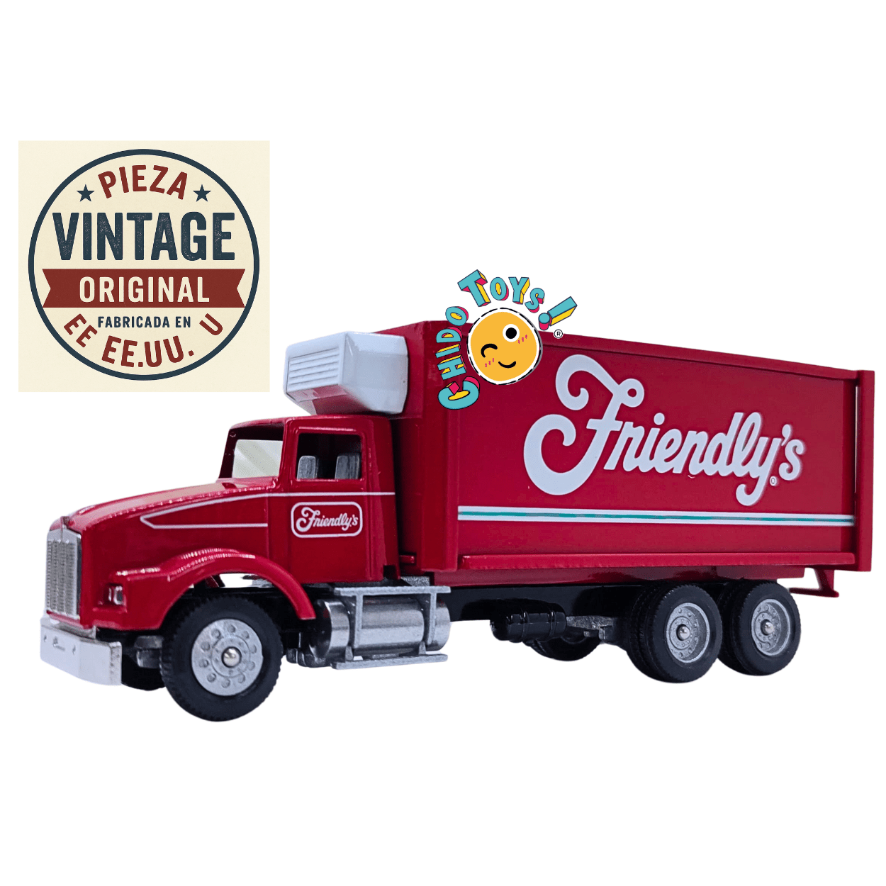 Camión Winross Friendly’s Caja Cerrada a Escala 1:64 – Edición Promocional de Metal con Llantas de Goma - Chido Toys