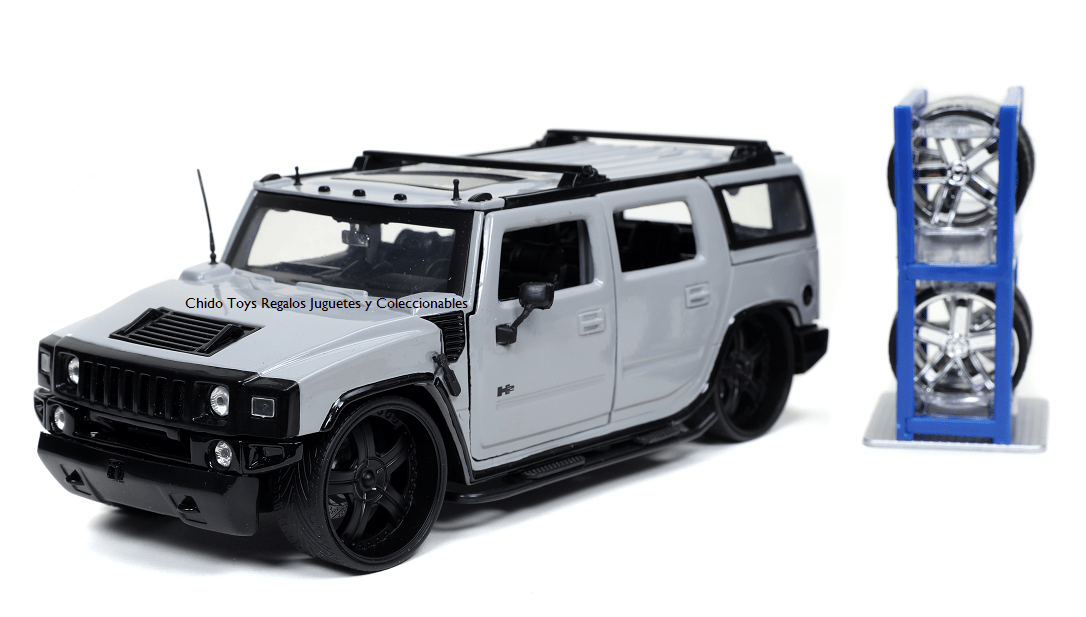 Camioneta a escala marca Jada, Modelo Hummer H2 2003 - Chido Toys