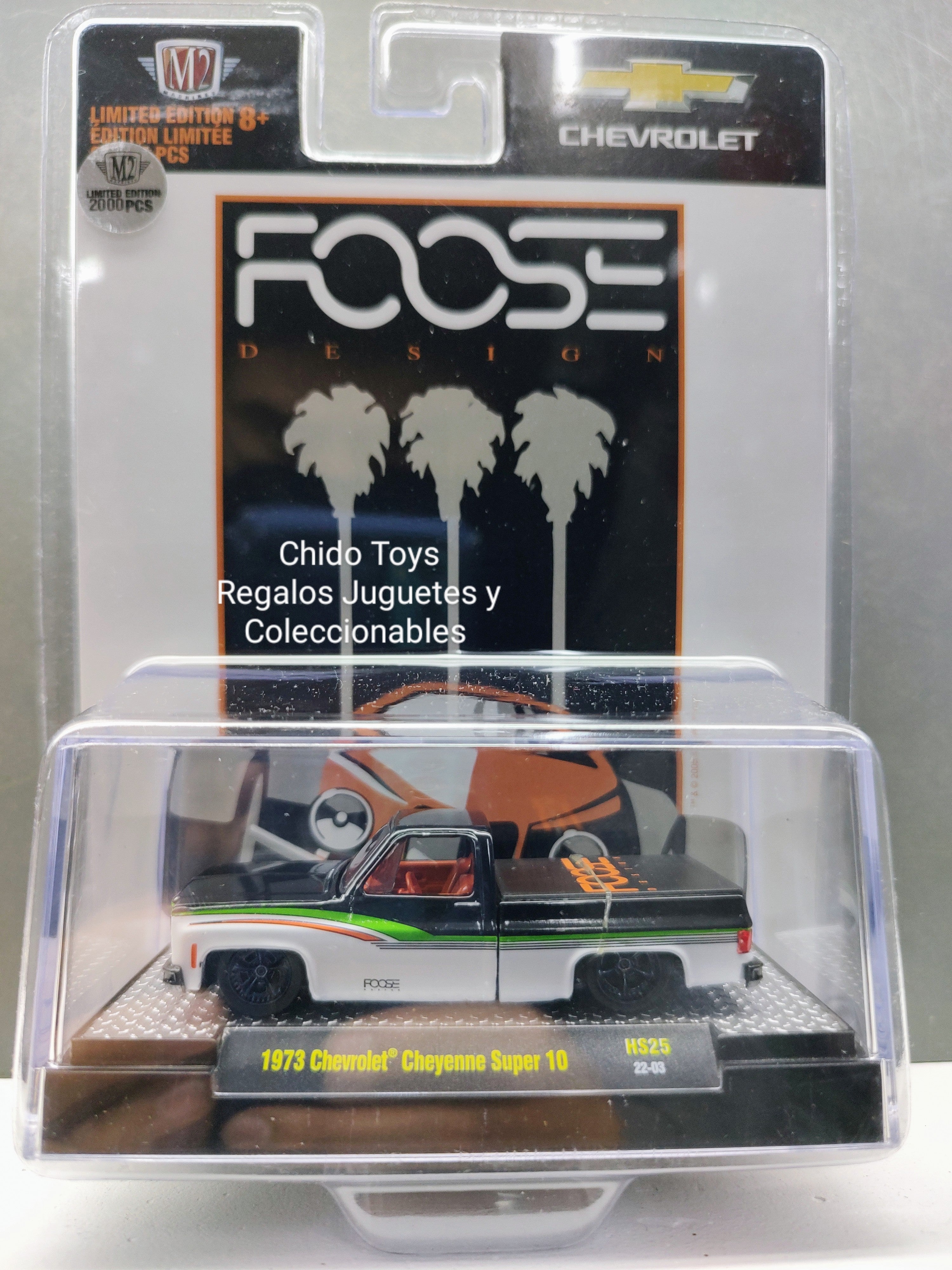 Camioneta a escala marca M2 CHASE, modelo Cheyenne Super 10 FOOSE - Chido Toys