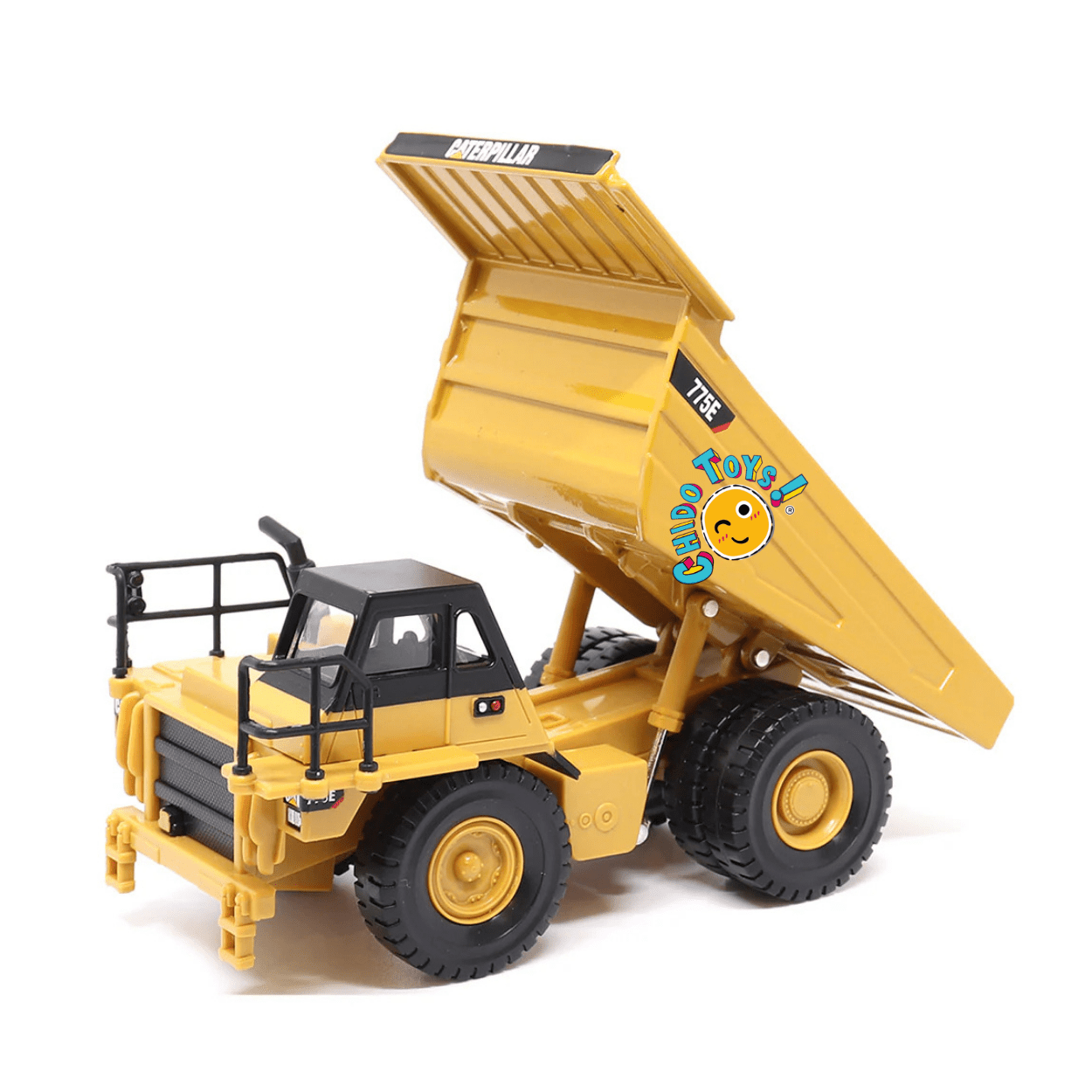Caterpillar 775E Oficial a Escala 1:64 | Camión Minero de Volteo Coleccionable - Chido Toys