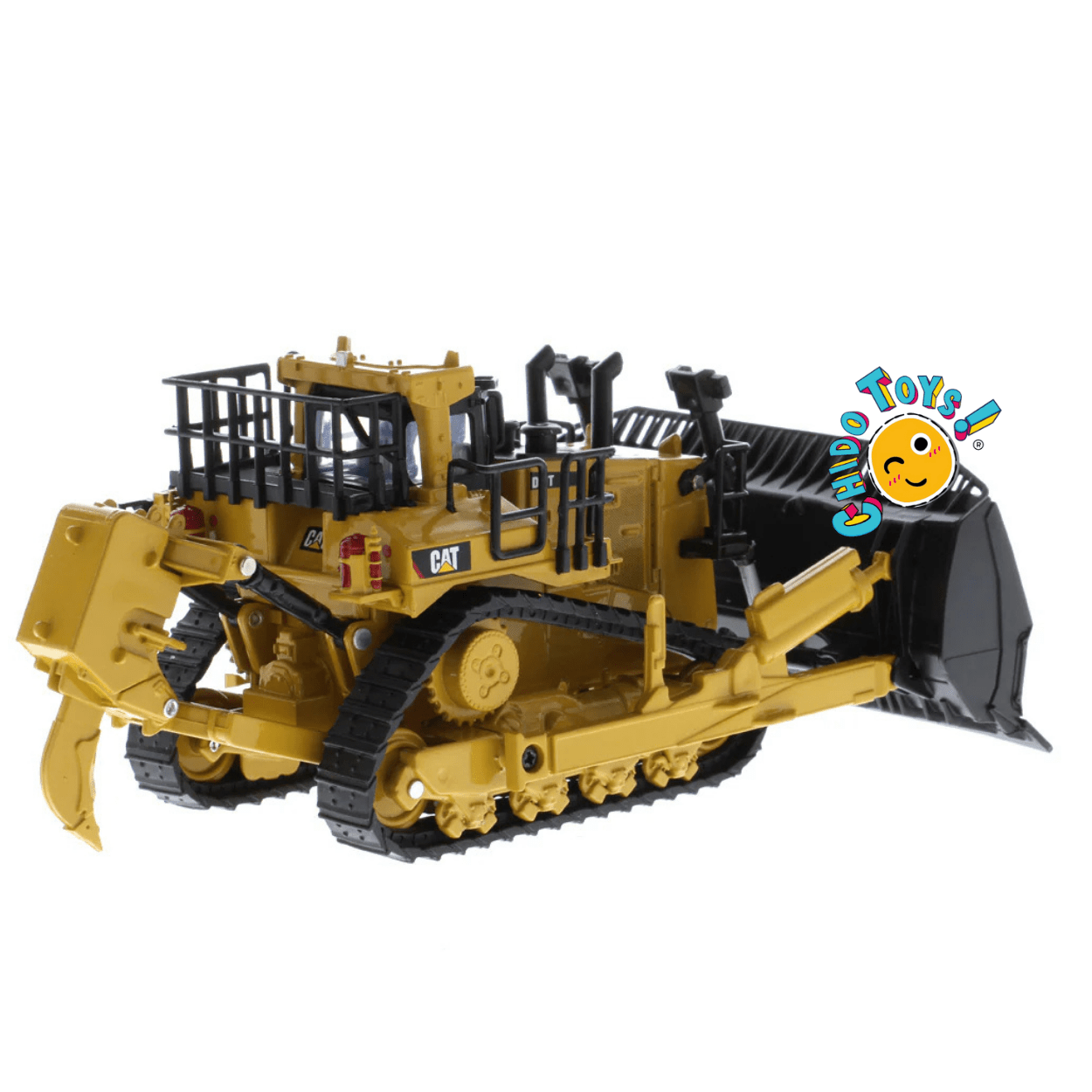 Caterpillar D11T Oficial a Escala 1:64 | Bulldozer de Metal con Accesorios Intercambiables - Chido Toys