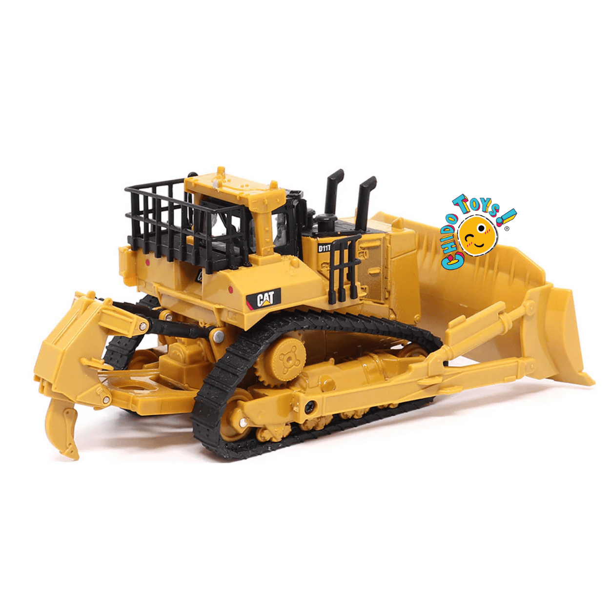 Caterpillar D11T Oficial a Escala 1:64 | Bulldozer de Metal con Orugas de Goma - Chido Toys