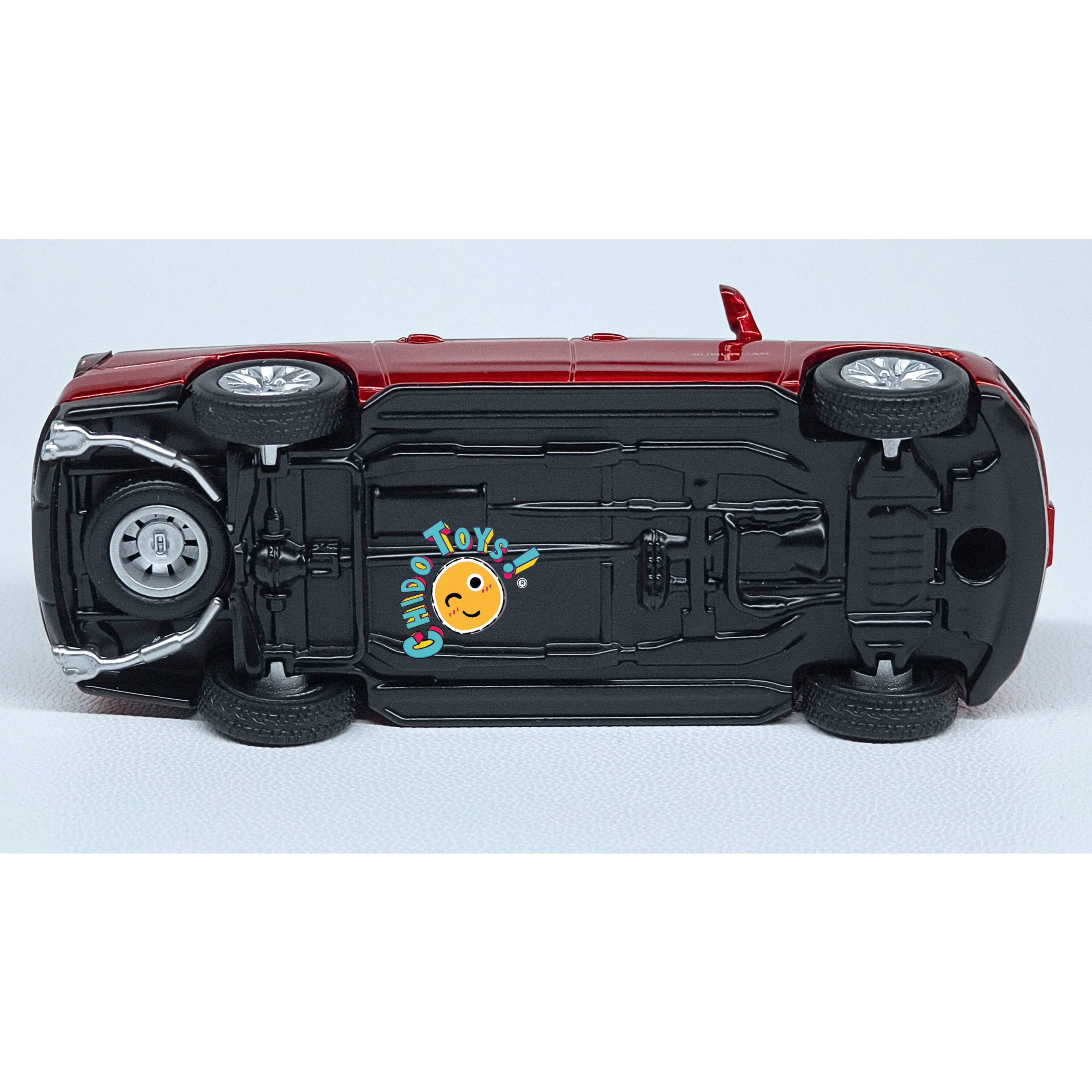 Chevrolet Suburban escala 1:64 rojo metálico diecast detallado - Chido Toys