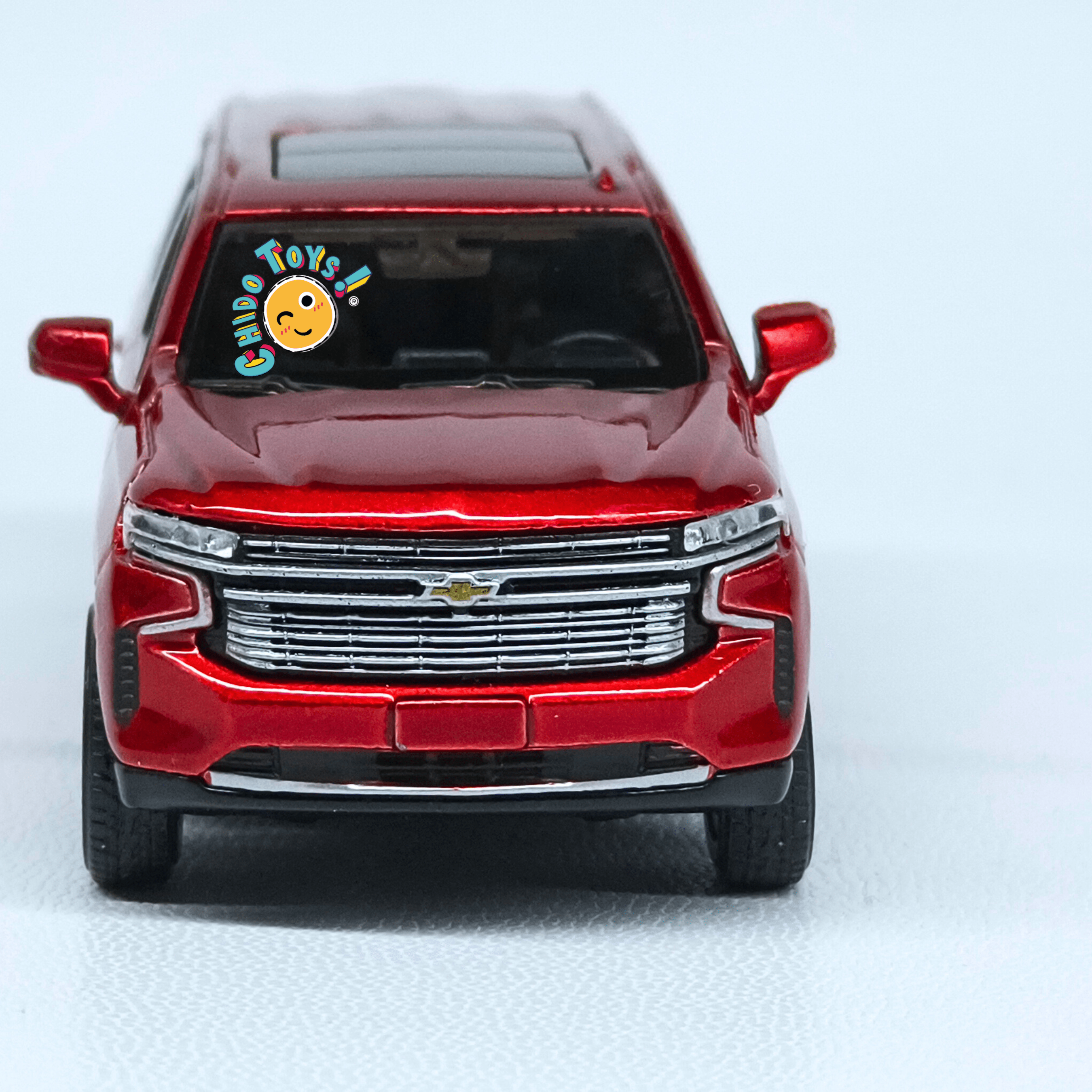Chevrolet Suburban escala 1:64 rojo metálico diecast detallado - Chido Toys