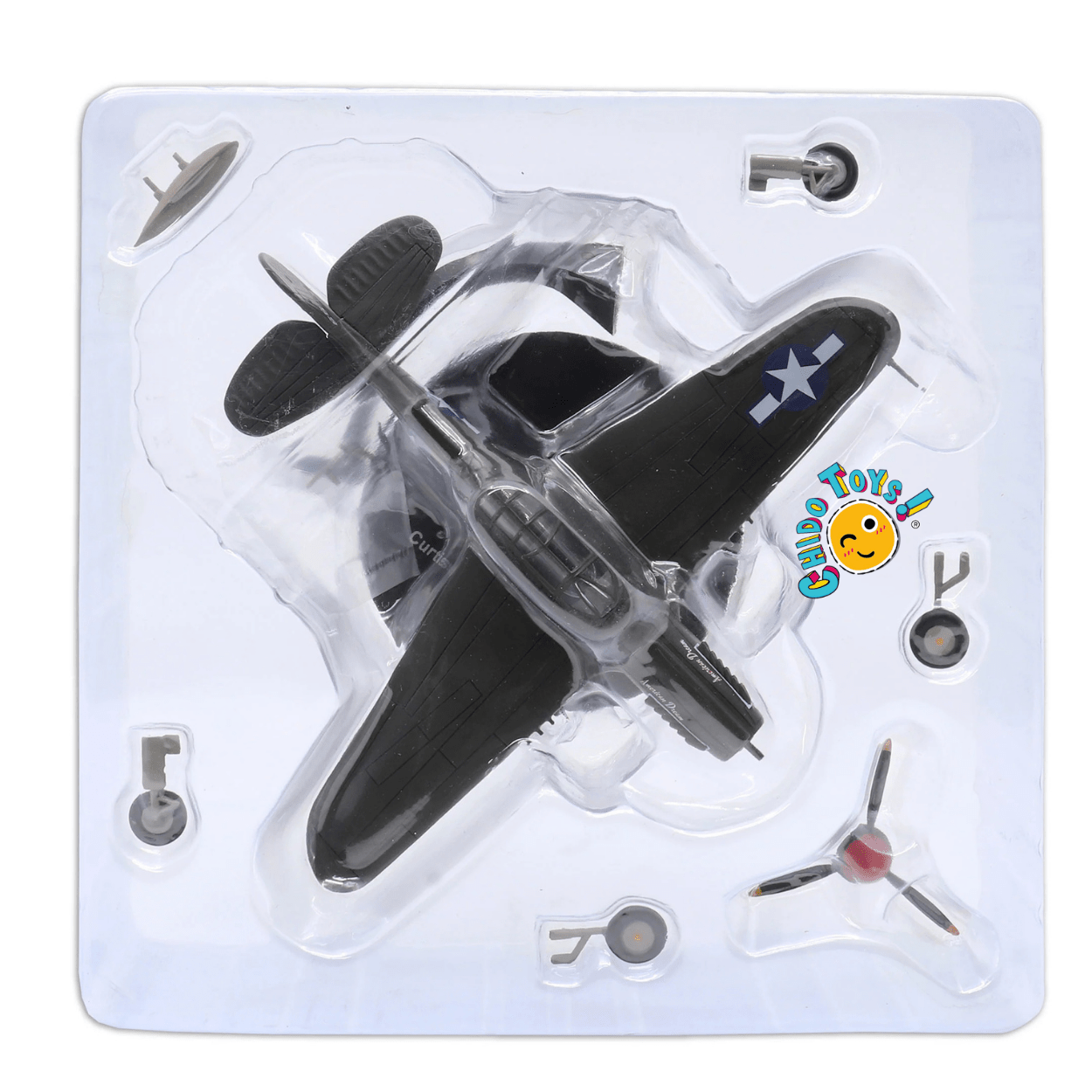 Curtiss P - 40N Warhawk Avión a Escala 1:72 – Diecast Metal - Chido Toys