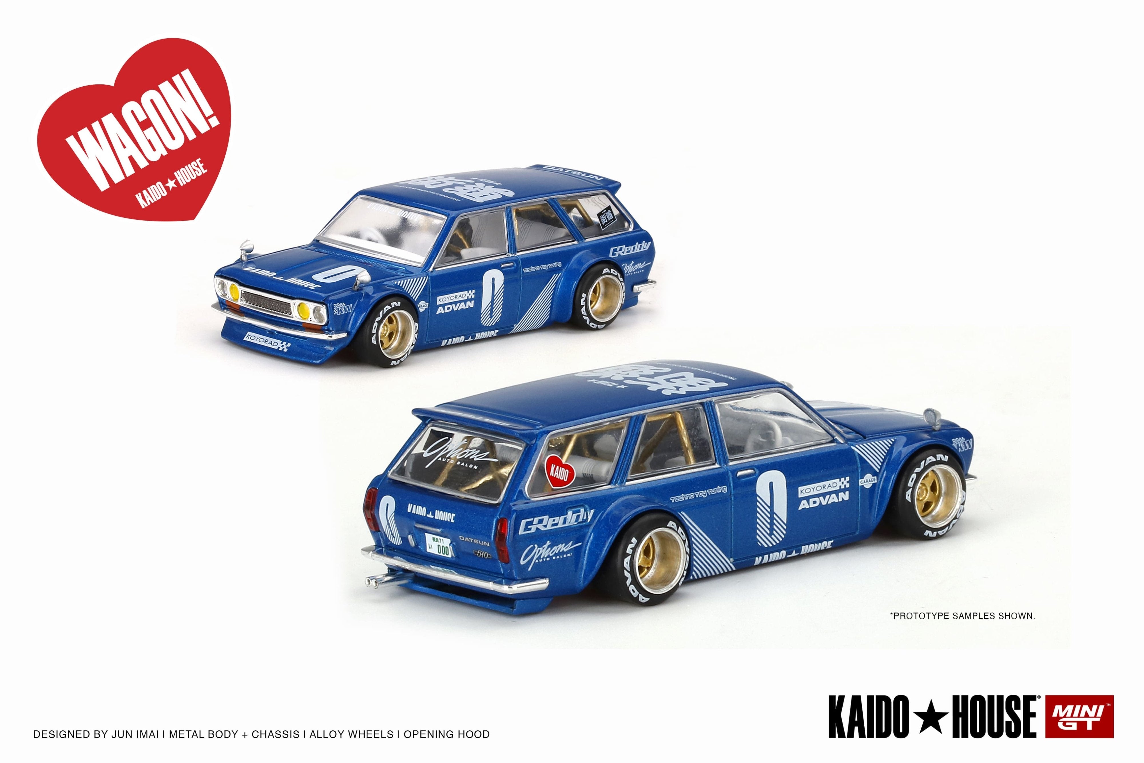 Datsun 510 Wagon #011 – Kaido House 1:64 (Primera Edición, Rines de Aluminio) - Chido Toys