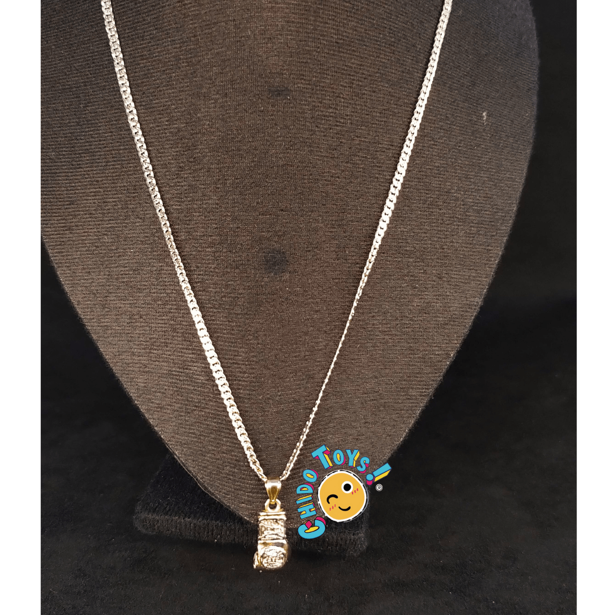 Dije de Guante de Box en Oro Laminado con Cadena de 29 cm - Chido Toys