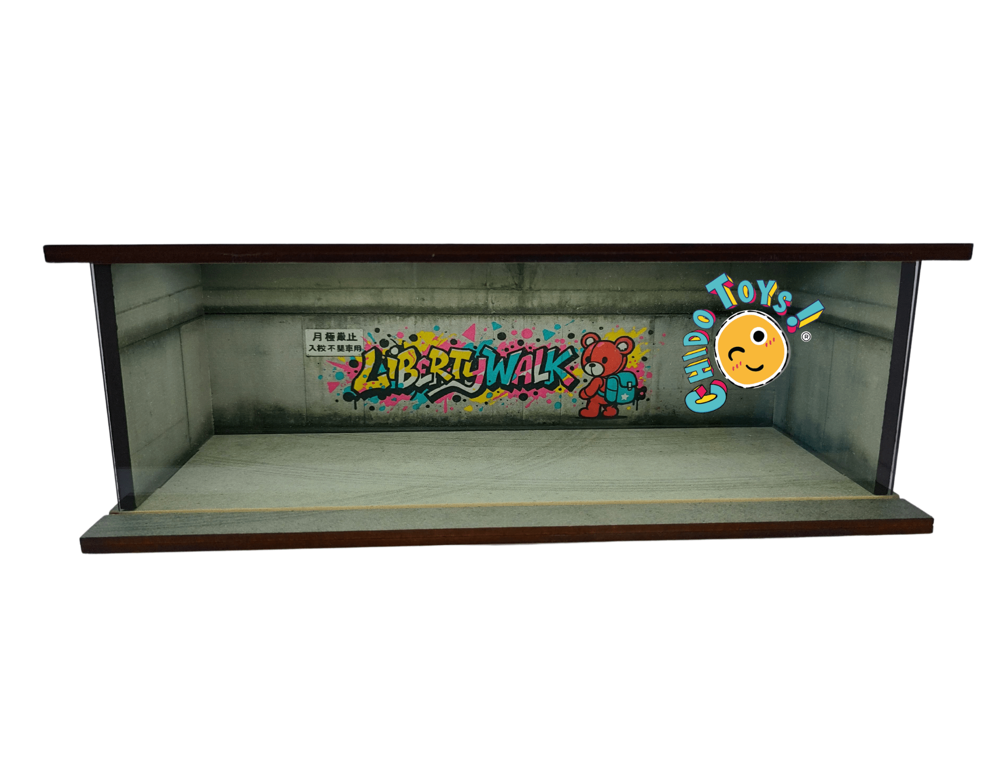 Diorama Osito con Iluminación LED y Puerta Acrílica – Ideal para Escalas 1:64 y 1:32 - Chido Toys