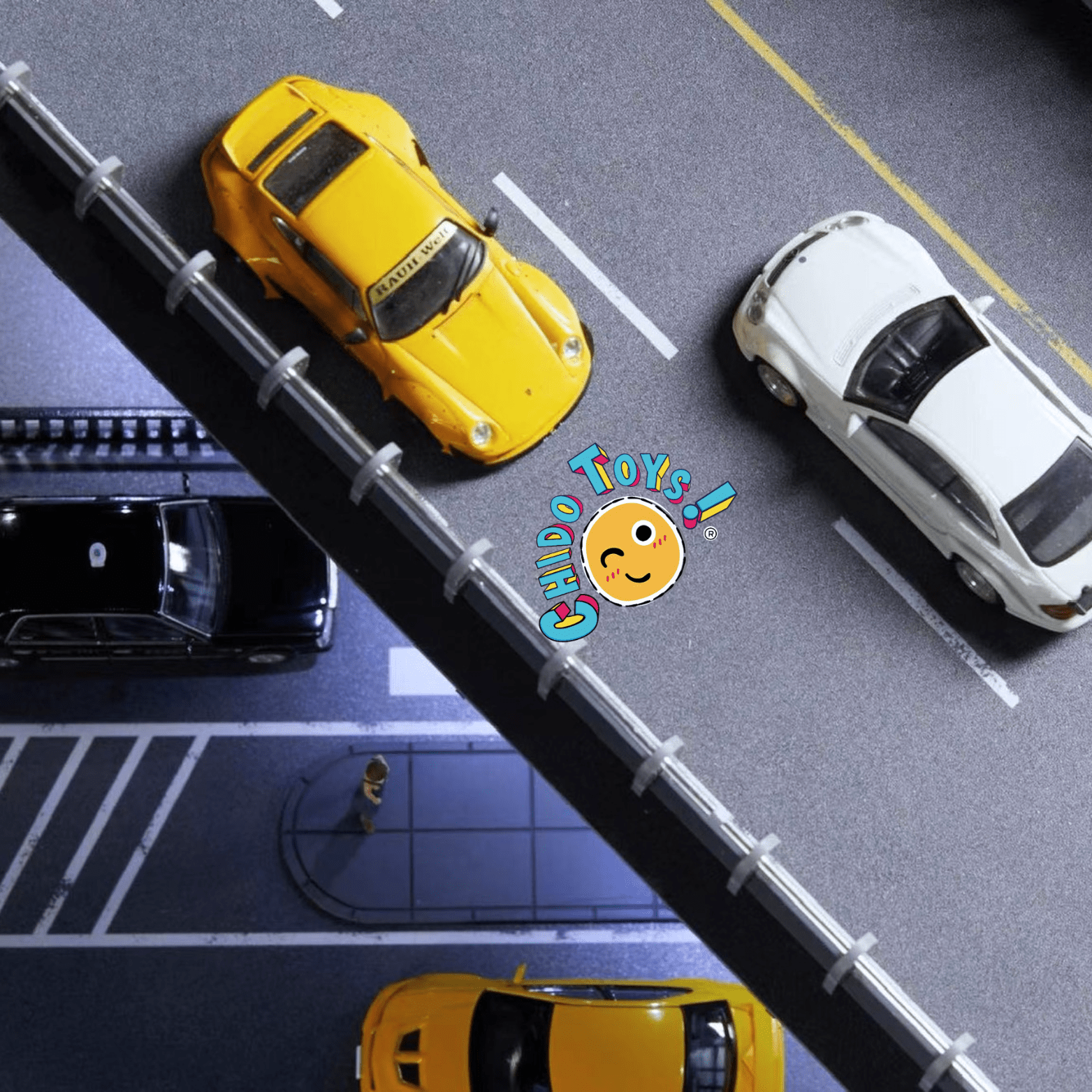 Diorama Viaducto Urbano Premium con Iluminación LED – Escala 1:64 - Chido Toys