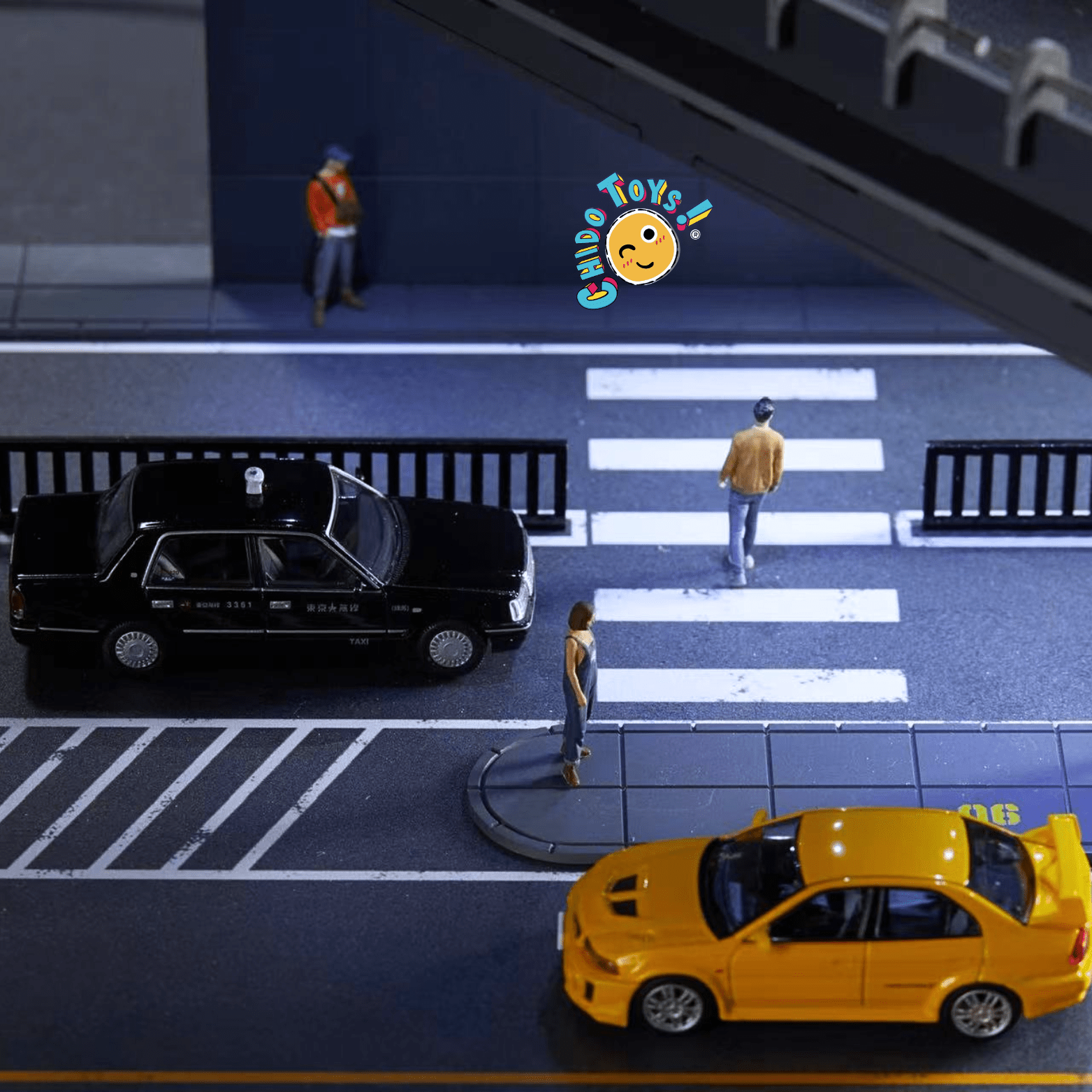 Diorama Viaducto Urbano Premium con Iluminación LED – Escala 1:64 - Chido Toys