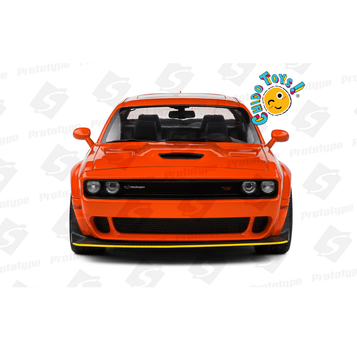 Dodge Challenger R/T Scat Pack Widebody “General Lee Tribute” 1/18 Sólido - Chido Toys