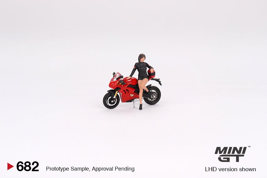 Ducati Panigale V4 S c/ “Ducati Girl” – Mini GT 1:64 - Chido Toys