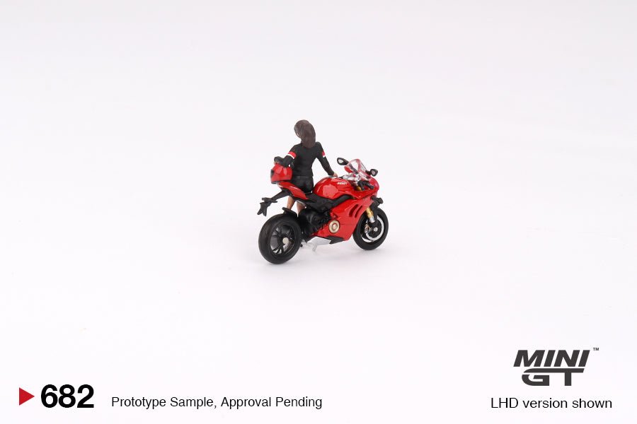 Ducati Panigale V4 S c/ “Ducati Girl” – Mini GT 1:64 - Chido Toys