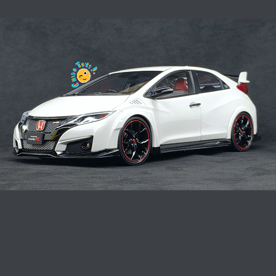 Ebbro Honda Civic Type R FK2 2015 1:18 Championship White apertura total - Chido Toys