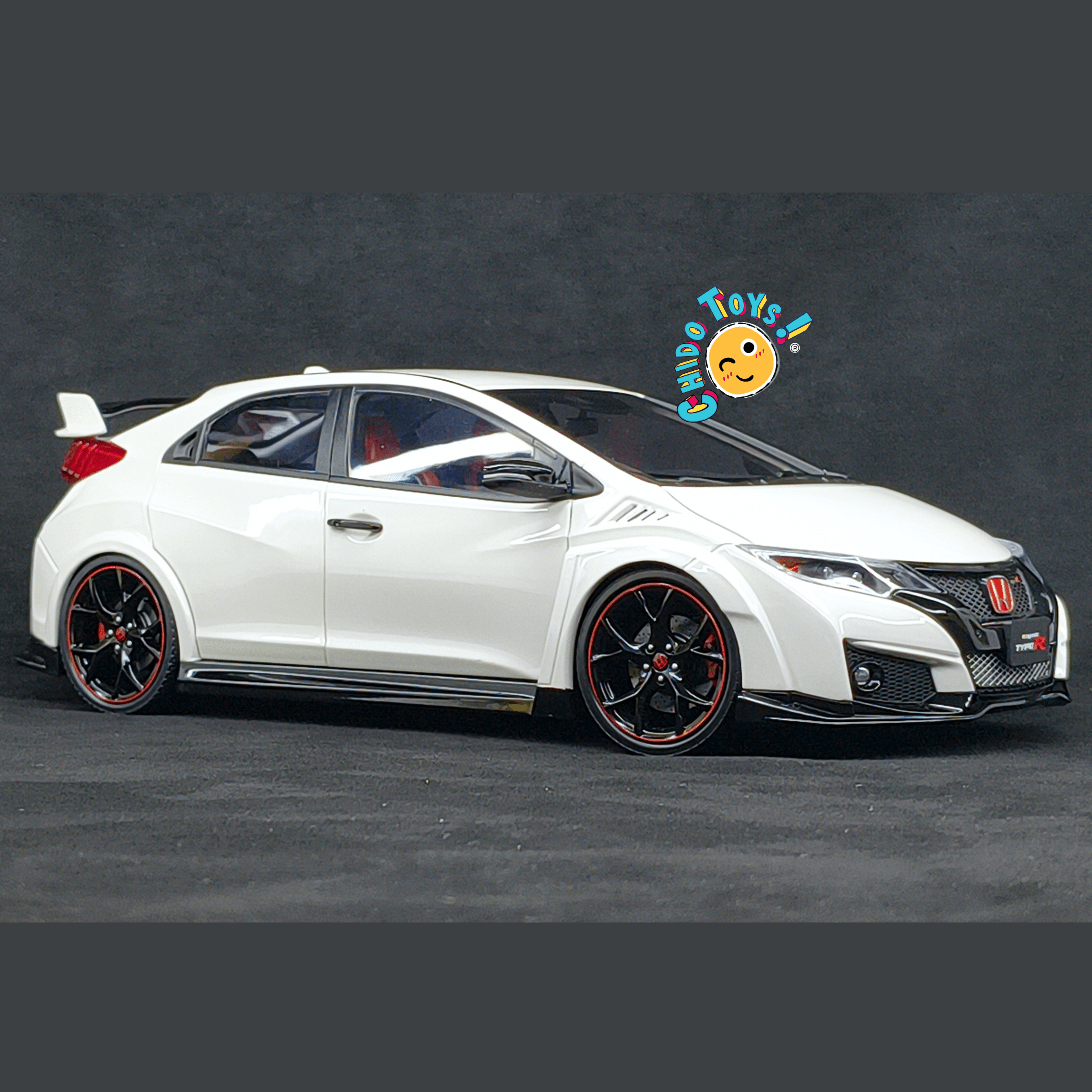 Ebbro Honda Civic Type R FK2 2015 1:18 Championship White apertura total - Chido Toys