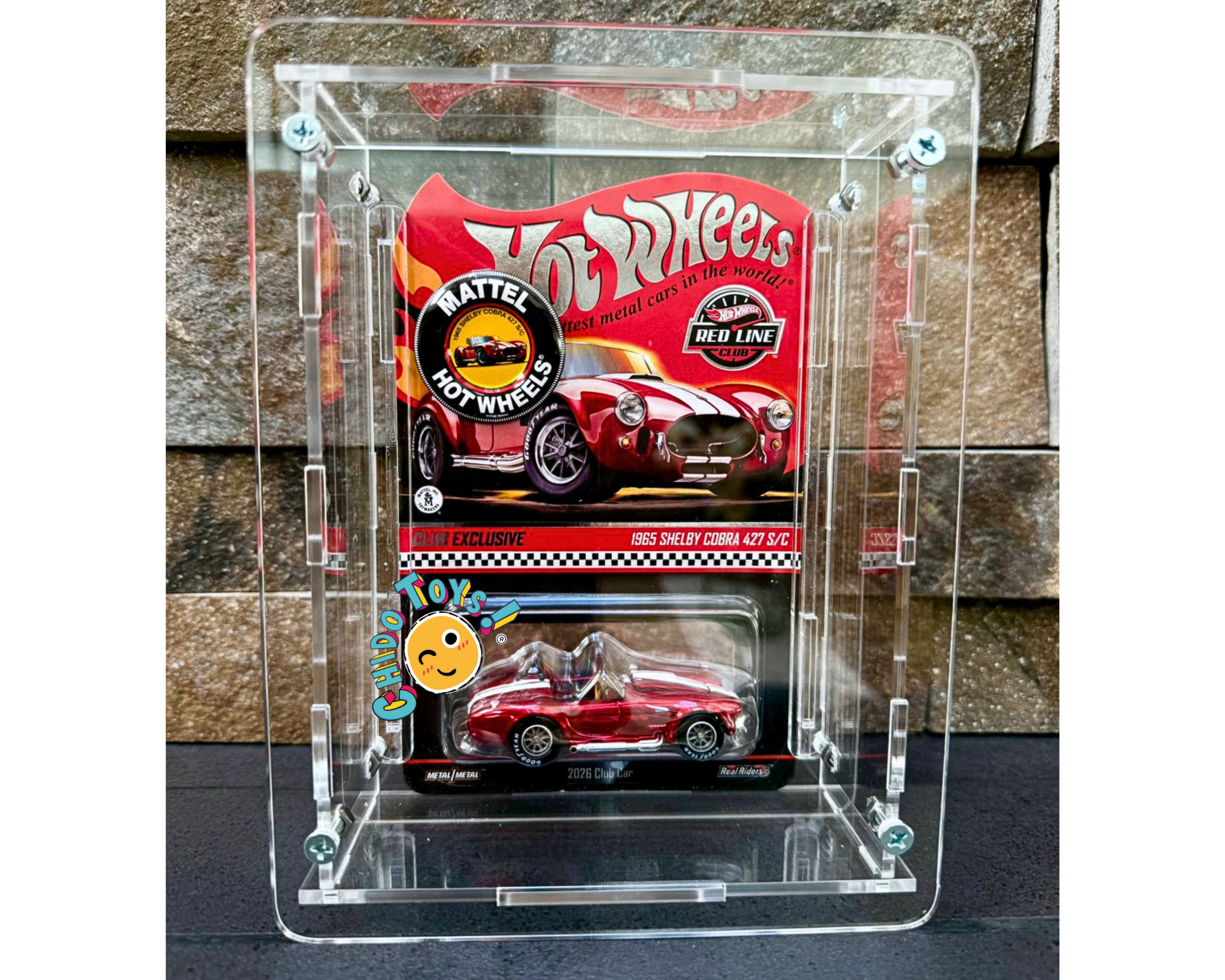 Exhibidor Acrílico para Hot Wheels Básico y RLC Cortado con Láser - Chido Toys
