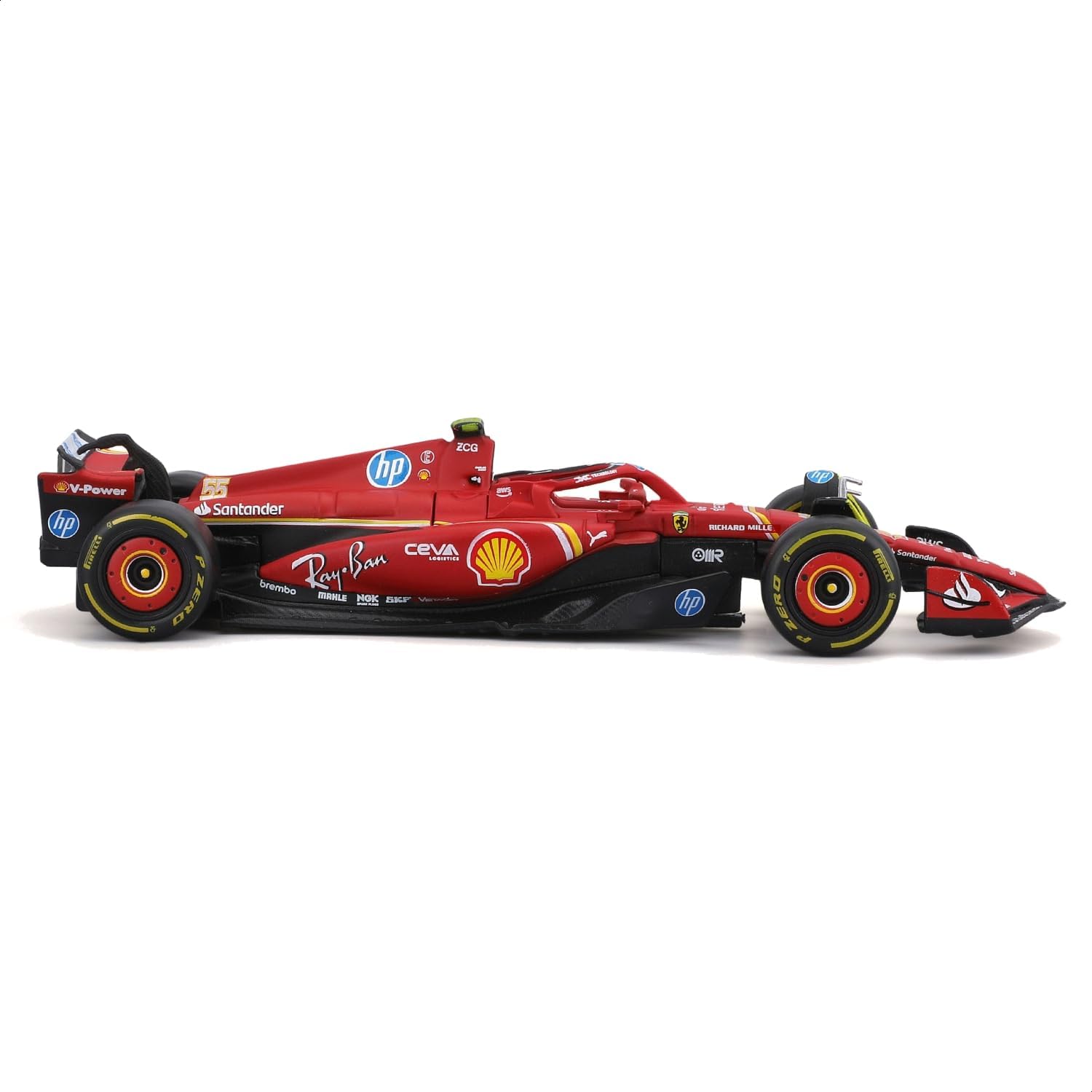 Ferrari SF - 24 55 2024 Escala 1:43 Bburago Fórmula 1 Diecast Oficial - Chido Toys
