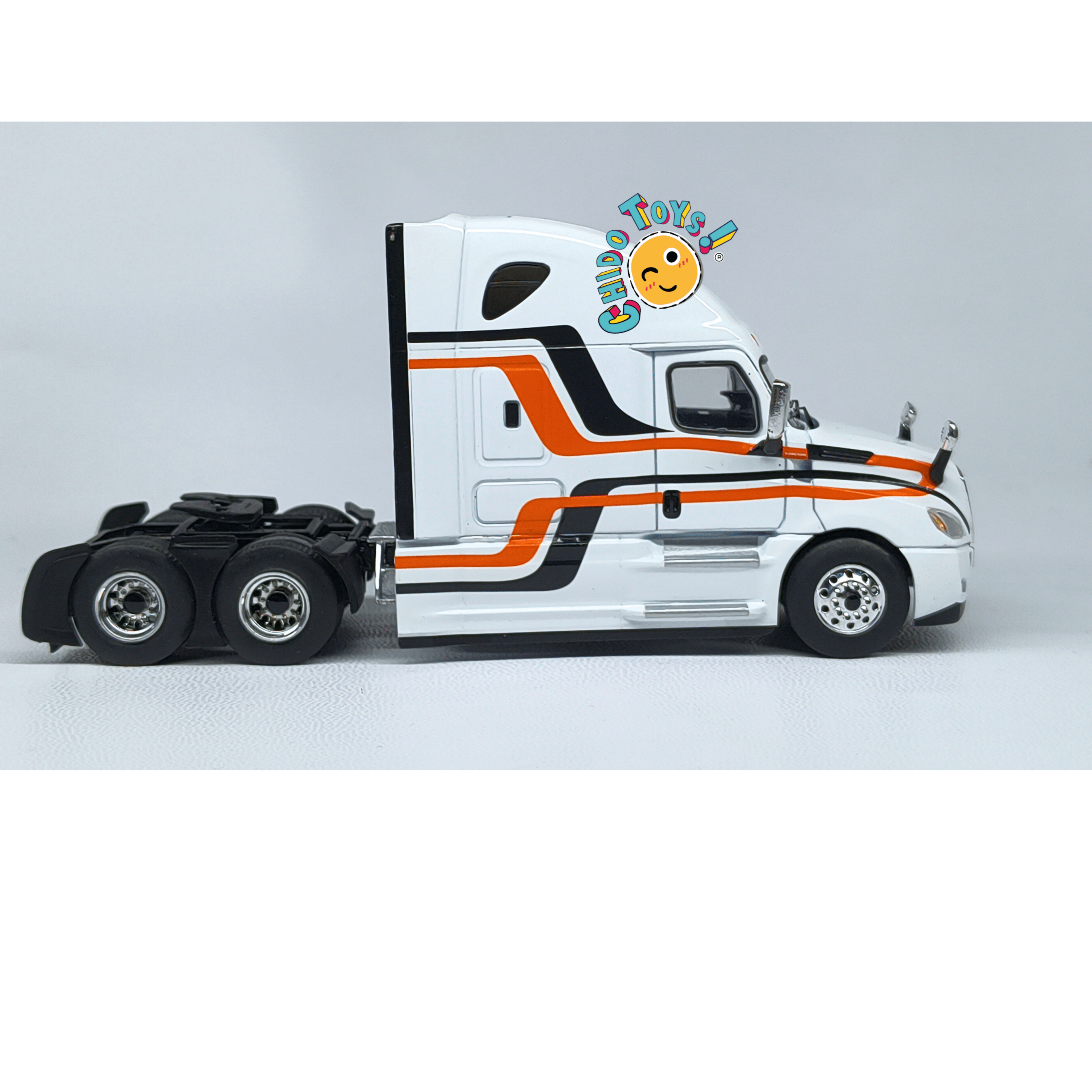 Freightliner Cascadia 2018 iXO Models 1:64 blanco con gráficos - Chido Toys