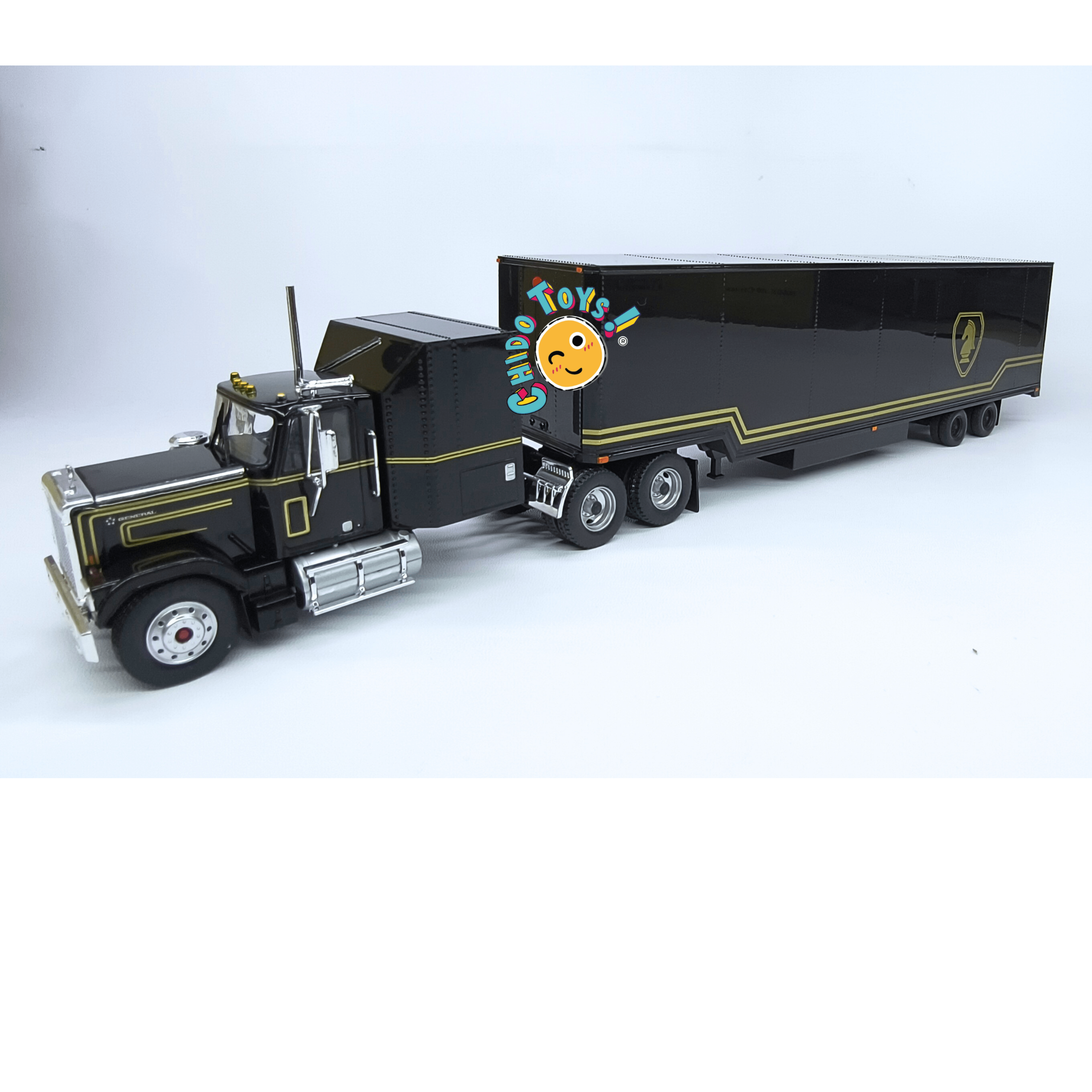 GreenLight GMC General Tractor 1:43 Knight Set con tráiler - Chido Toys
