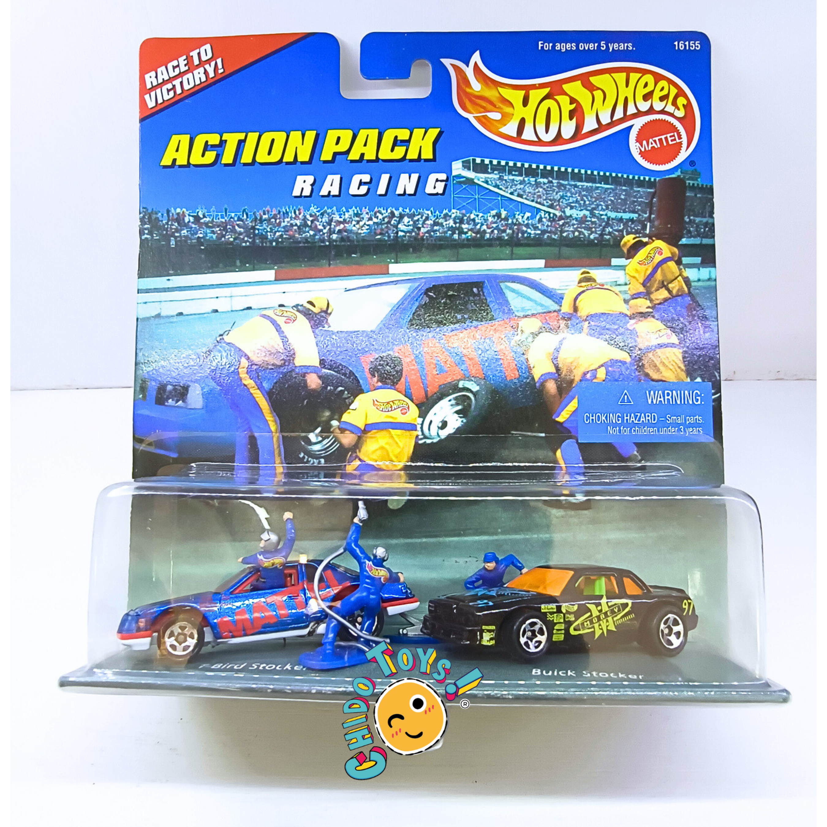Hot Wheels Action Pack Racing 1996, 1:64 T - Bird & Buick Stocker - Chido Toys
