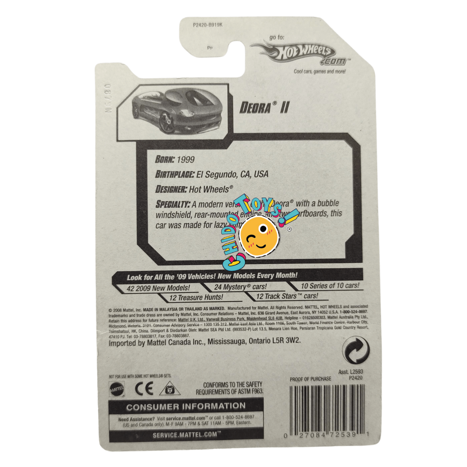 Hot Wheels Deora II HW Designs 100/190 (2009) – Con Protector - Chido Toys