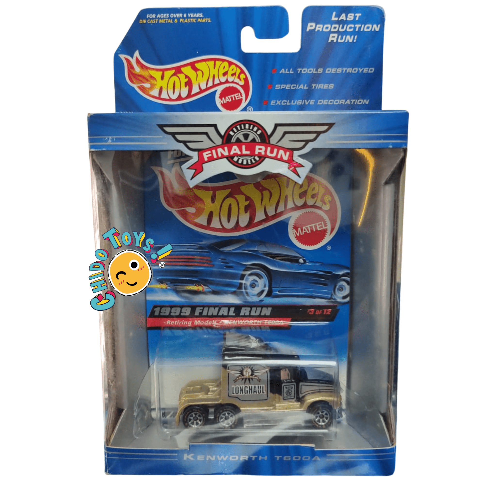 Hot Wheels Final Run 1999 – Primera Edición (Selladas, Escala 1:64, Llantas de Goma) - Chido Toys