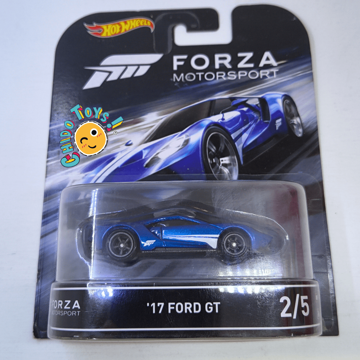 Hot Wheels Forza ’17 Ford GT 1:64 azul metálico Real Riders - Chido Toys