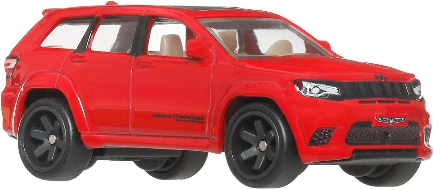 Hot Wheels Jeep Grand Cherokee Trackhawk 1:64 rojo deportivo - Chido Toys