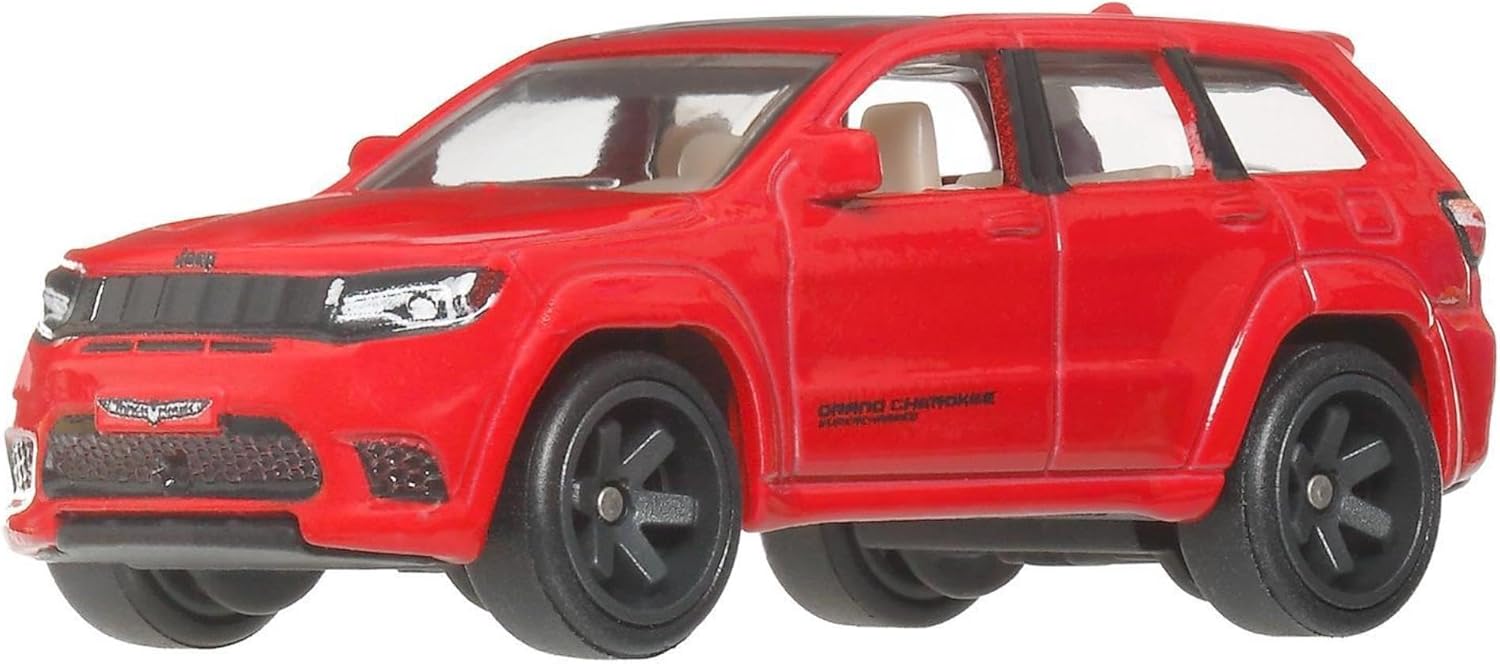 Hot Wheels Jeep Grand Cherokee Trackhawk 1:64 rojo deportivo - Chido Toys