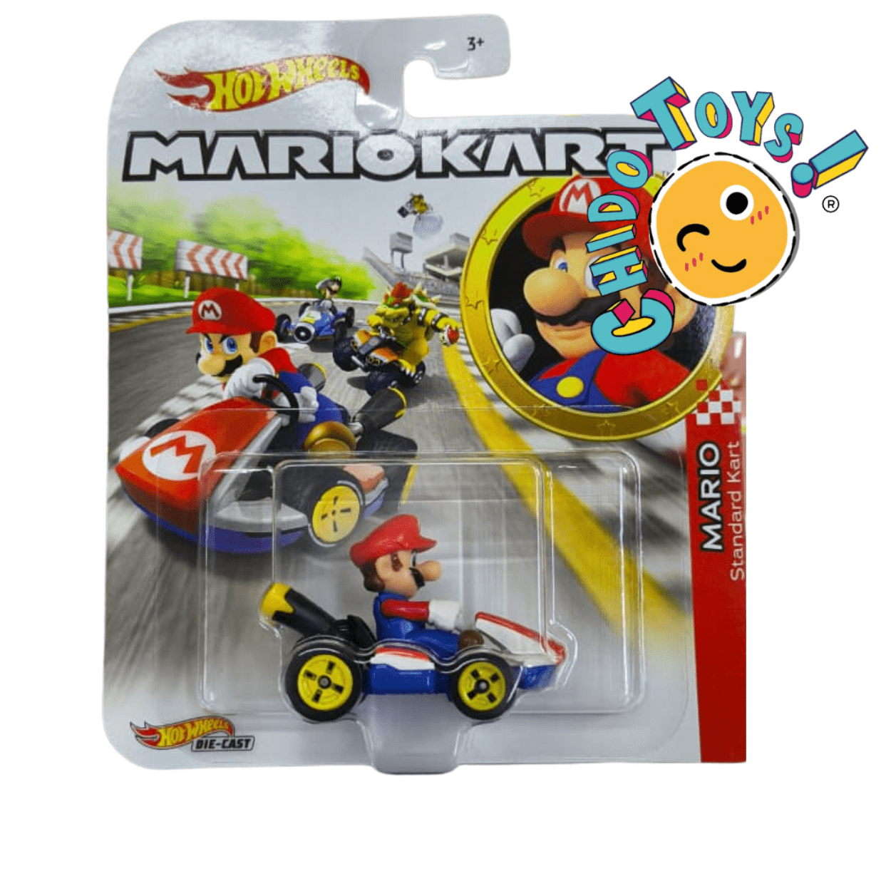 Hot Wheels Mario Kart Standard Kart – Colección Personajes (Mario, Luigi, Yoshi, Peach, Donkey Kong, Wario, Koopa Troopa) - Chido Toys