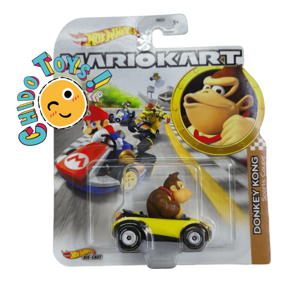 Hot Wheels Mario Kart Standard Kart – Colección Personajes (Mario, Luigi, Yoshi, Peach, Donkey Kong, Wario, Koopa Troopa) - Chido Toys