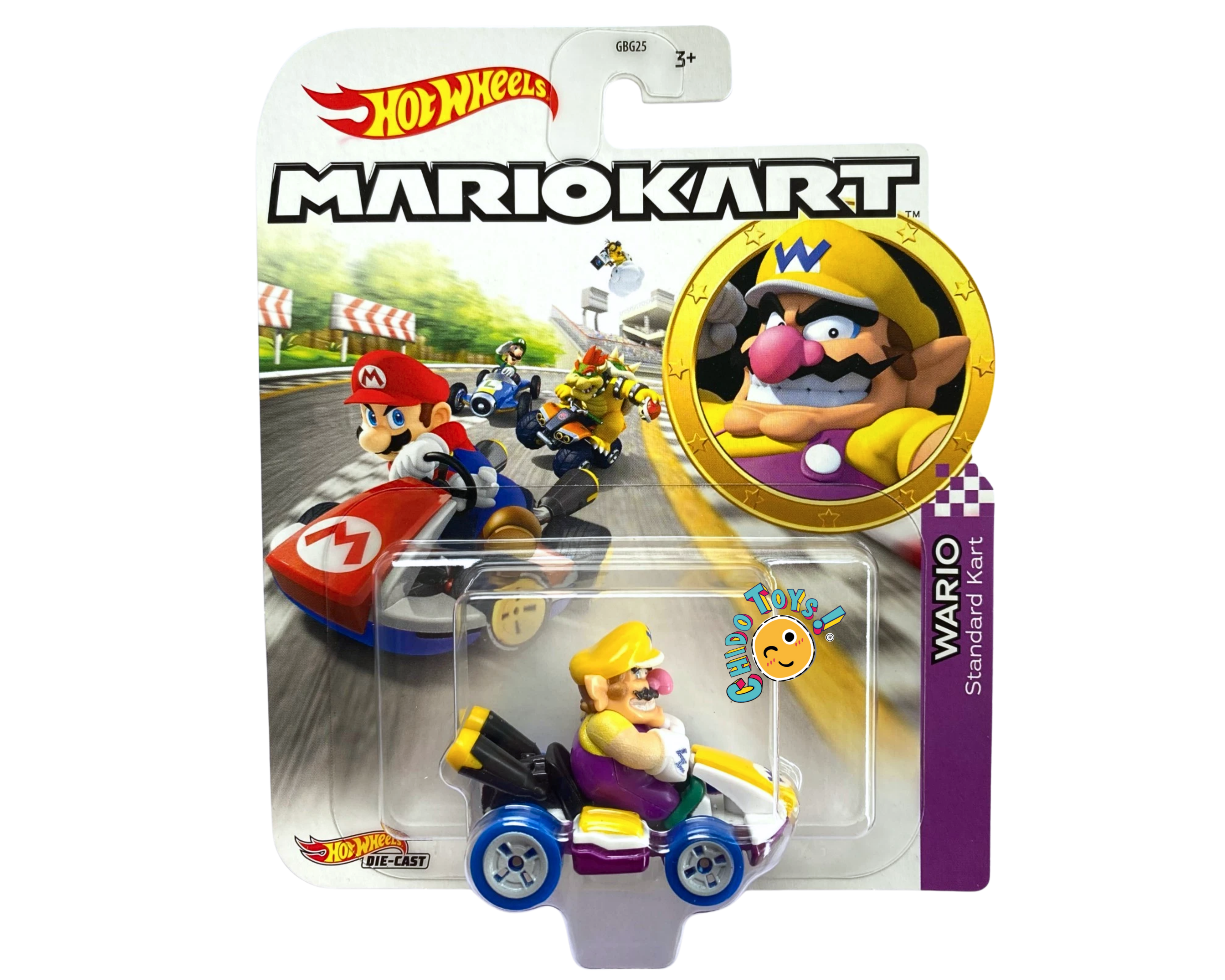 Hot Wheels Mario Kart Wario Standard Kart 1:64 - Chido Toys