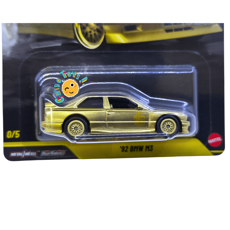 Hot Wheels Premium '92 BMW M3 CHASE Power Trip 1:64 Dorado - Chido Toys