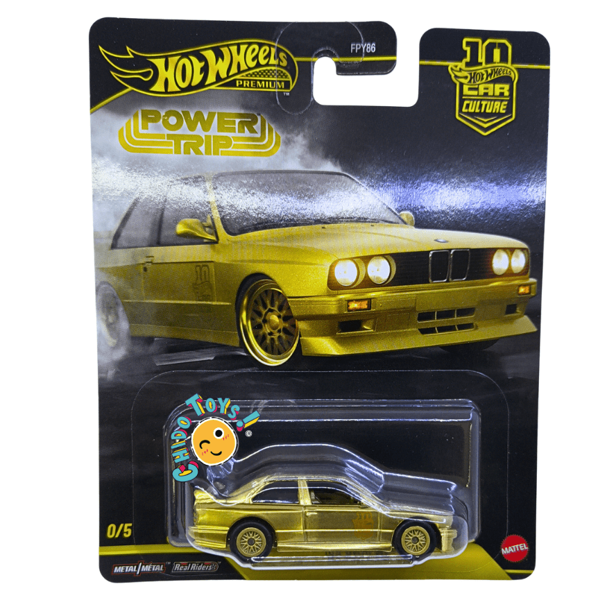 Hot Wheels Premium '92 BMW M3 CHASE Power Trip 1:64 Dorado - Chido Toys